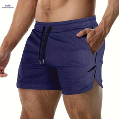 Men's Quick Drying Shorts - Elastic Waist, Comfy Design for Gym