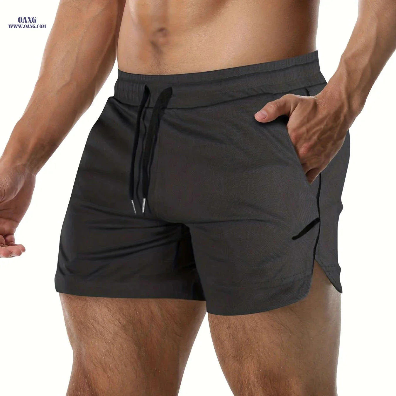 Men's Quick Drying Shorts - Elastic Waist, Comfy Design for Gym
