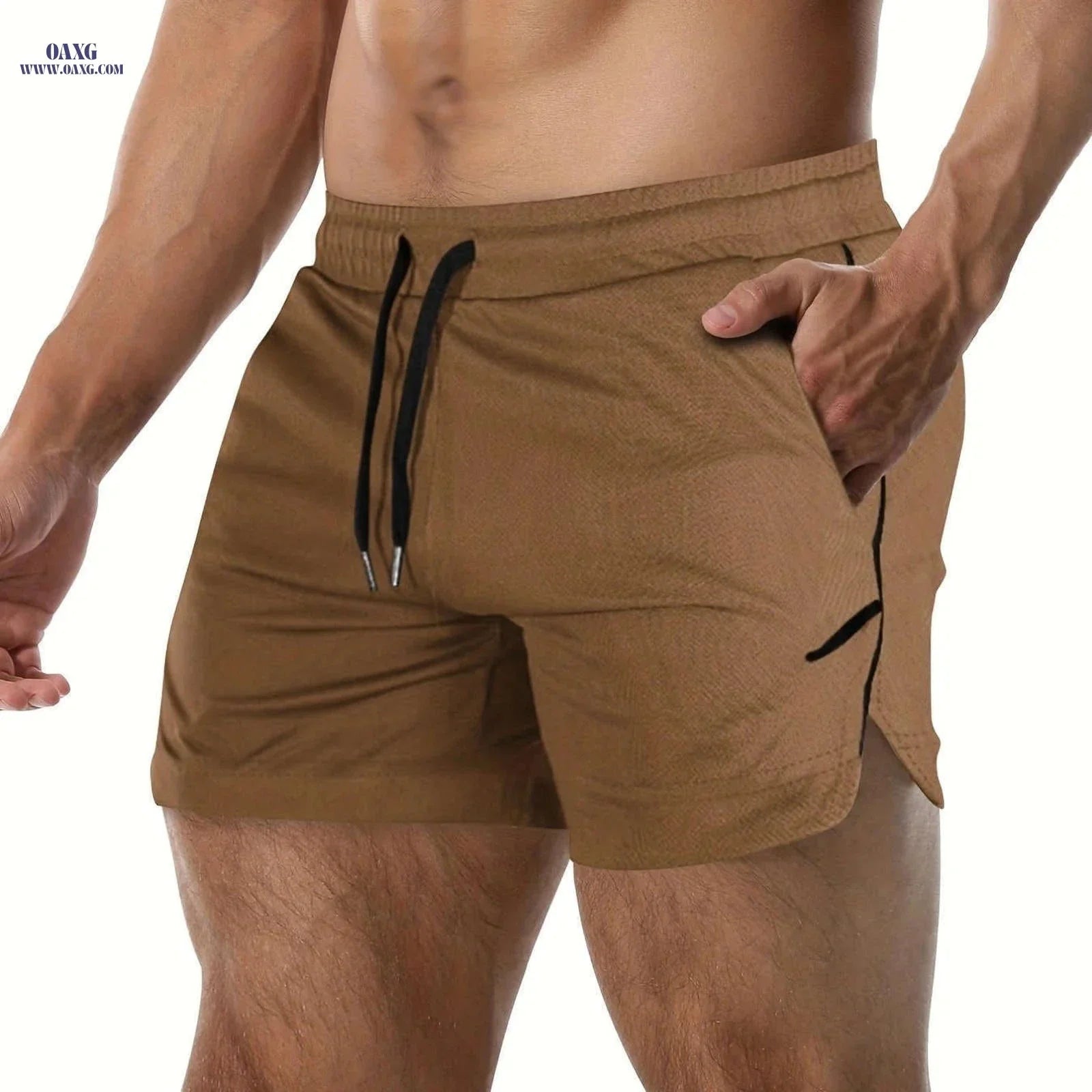 Men's Quick Drying Shorts - Elastic Waist, Comfy Design for Gym