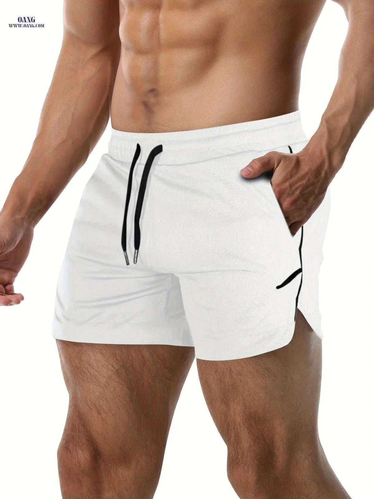 Men's Quick Drying Shorts - Elastic Waist, Comfy Design for Gym