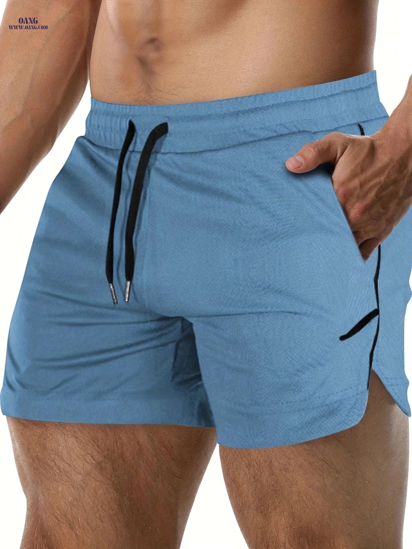 Men's Quick Drying Shorts - Elastic Waist, Comfy Design for Gym