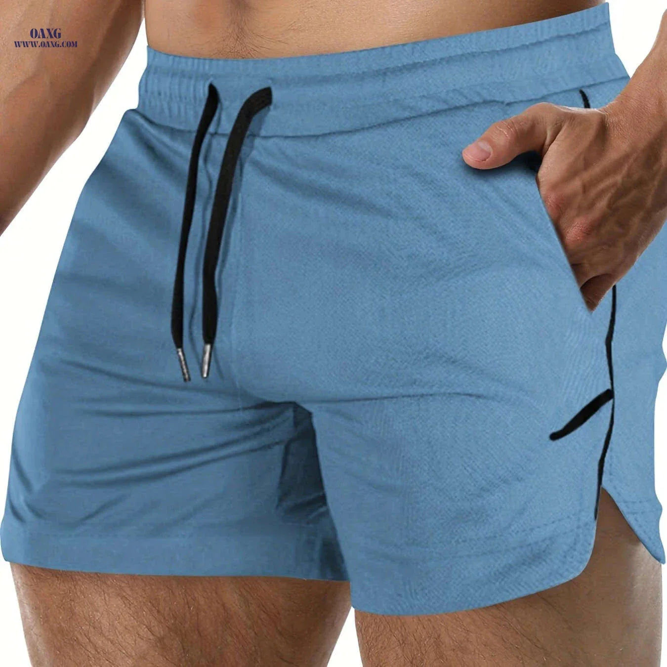 Men's Quick Drying Shorts - Elastic Waist, Comfy Design for Gym