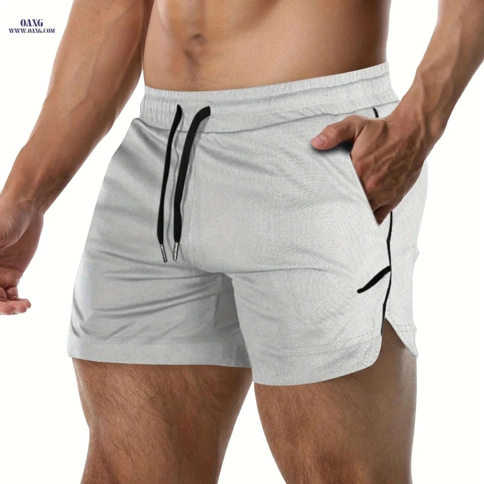 Men's Quick Drying Shorts - Elastic Waist, Comfy Design for Gym