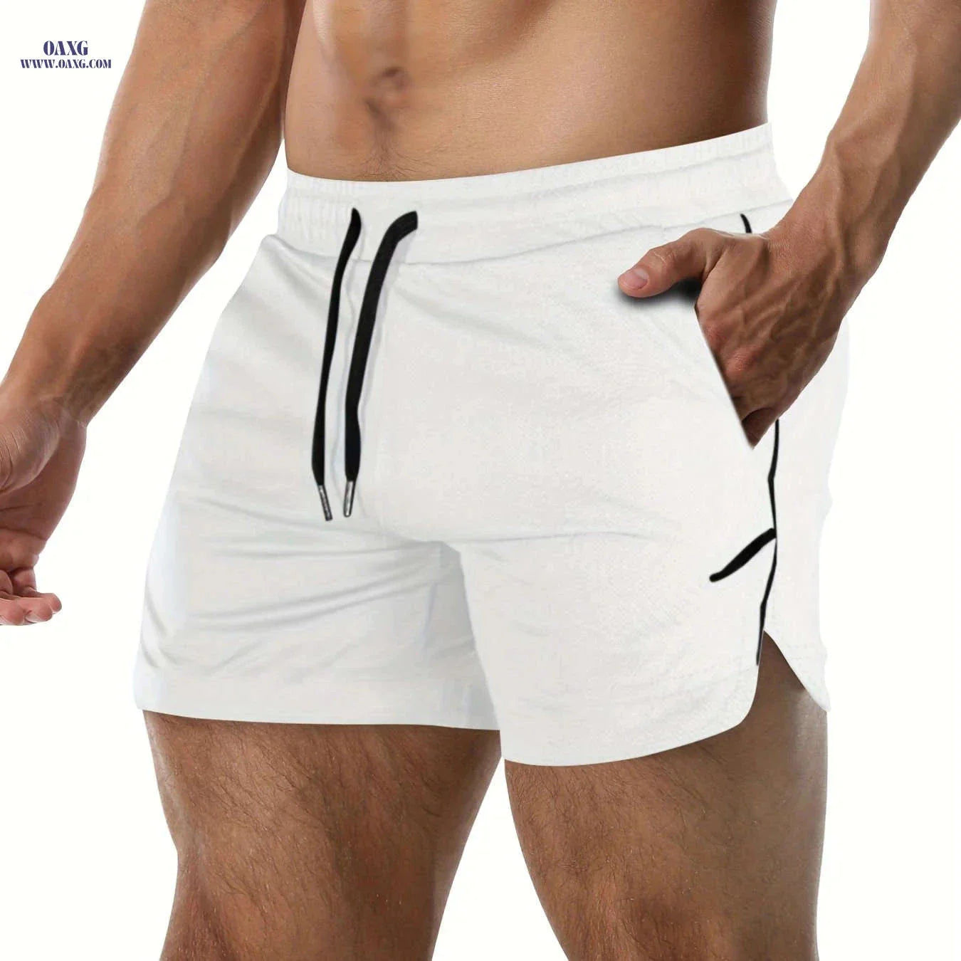 Men's Quick Drying Shorts - Elastic Waist, Comfy Design for Gym