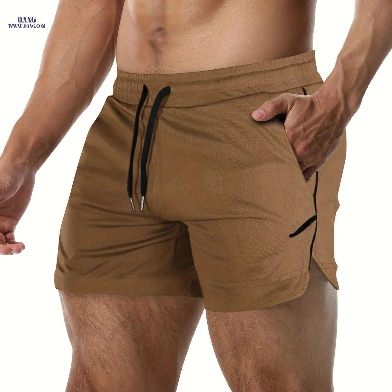 Men's Quick Drying Shorts - Elastic Waist, Comfy Design for Gym