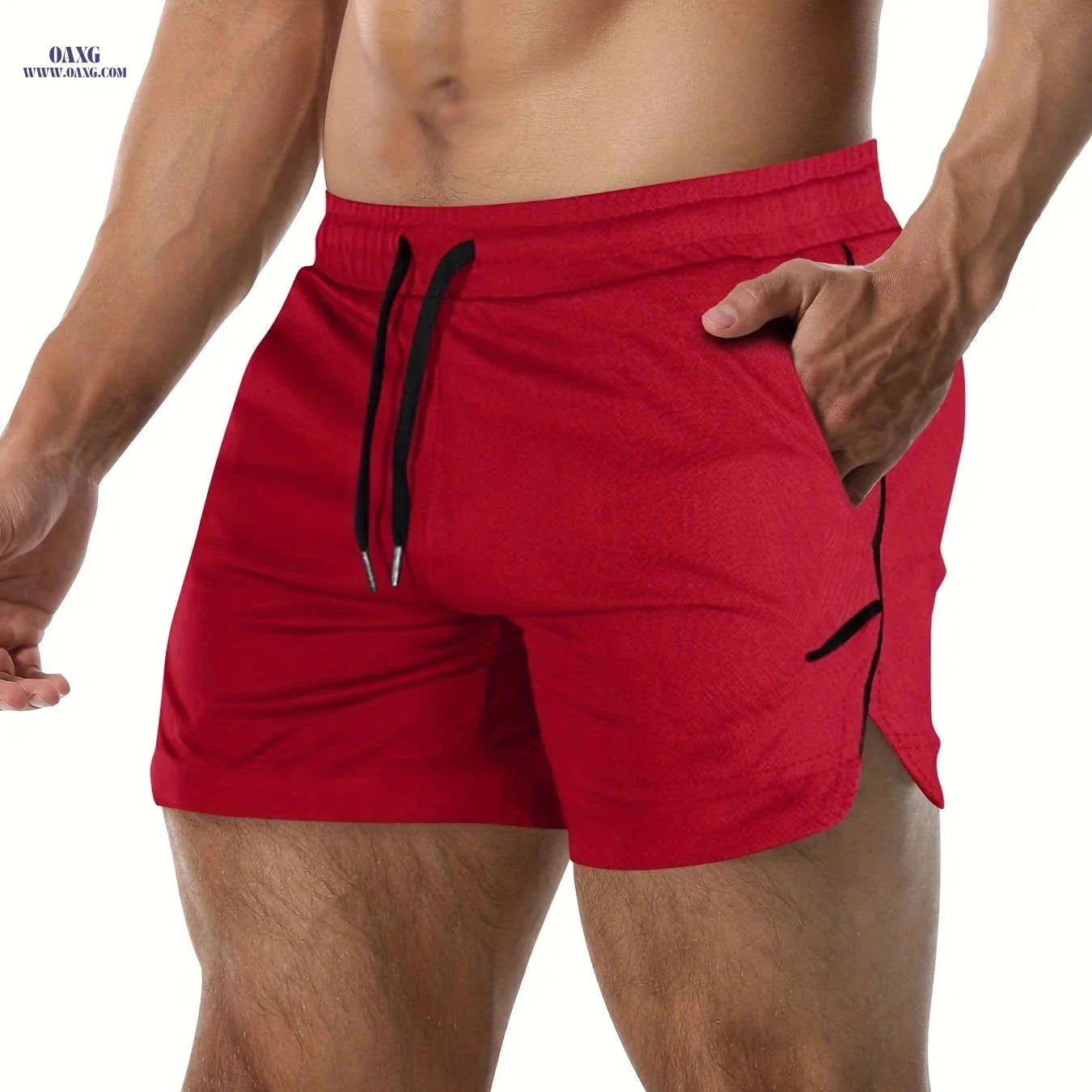 Men's Quick Drying Shorts - Elastic Waist, Comfy Design for Gym