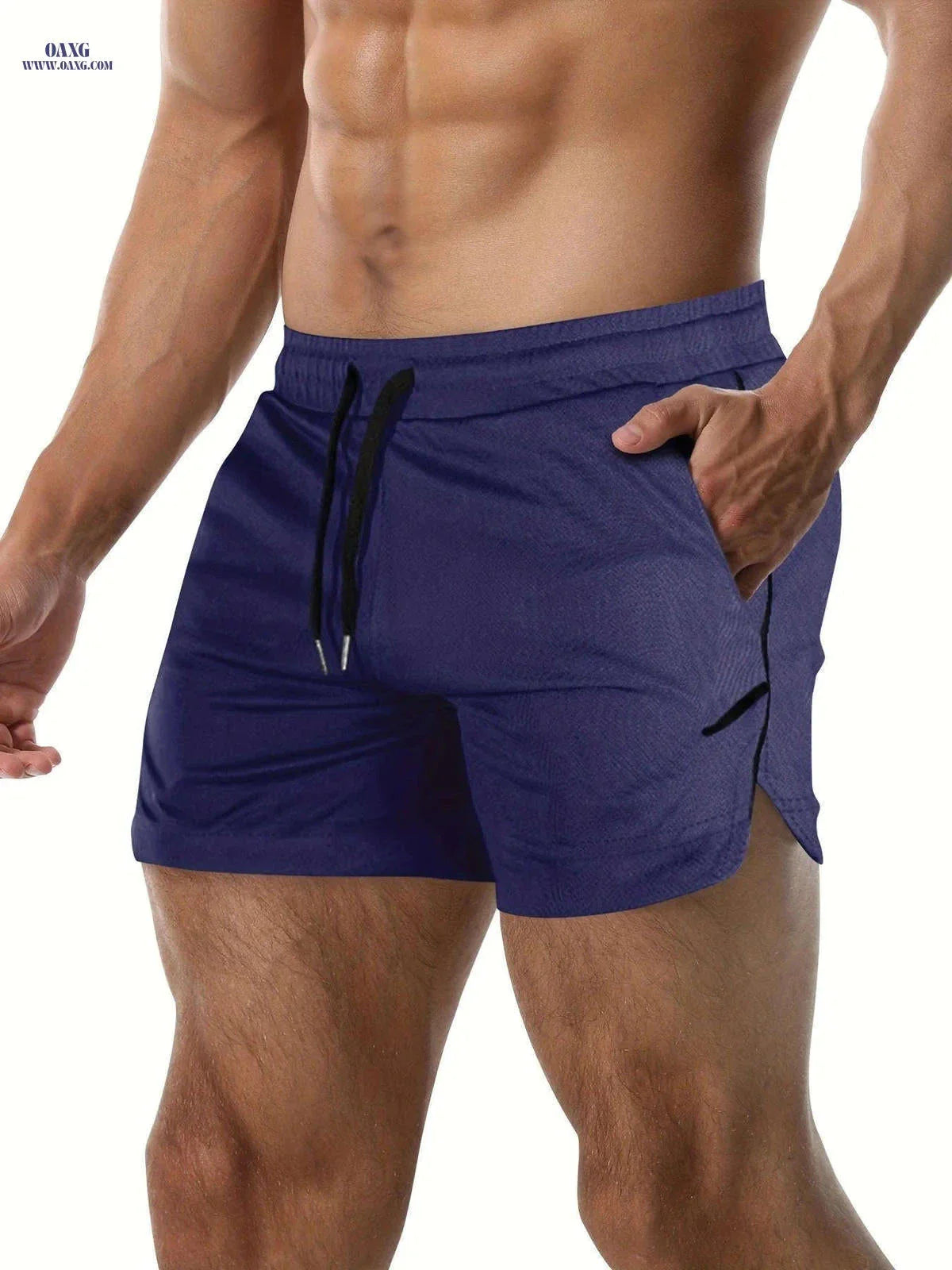 Men's Quick Drying Shorts - Elastic Waist, Comfy Design for Gym