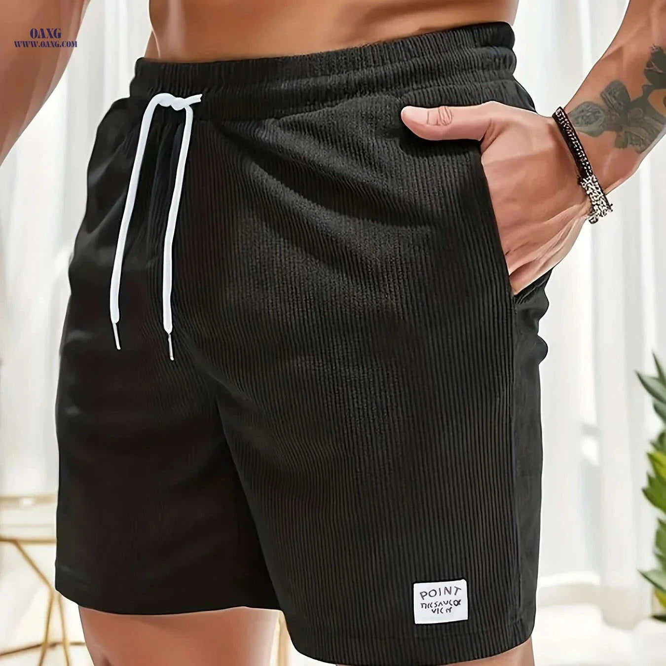 Men's Slim Fit Corduroy Running Shorts - Lightweight Summer Joggers