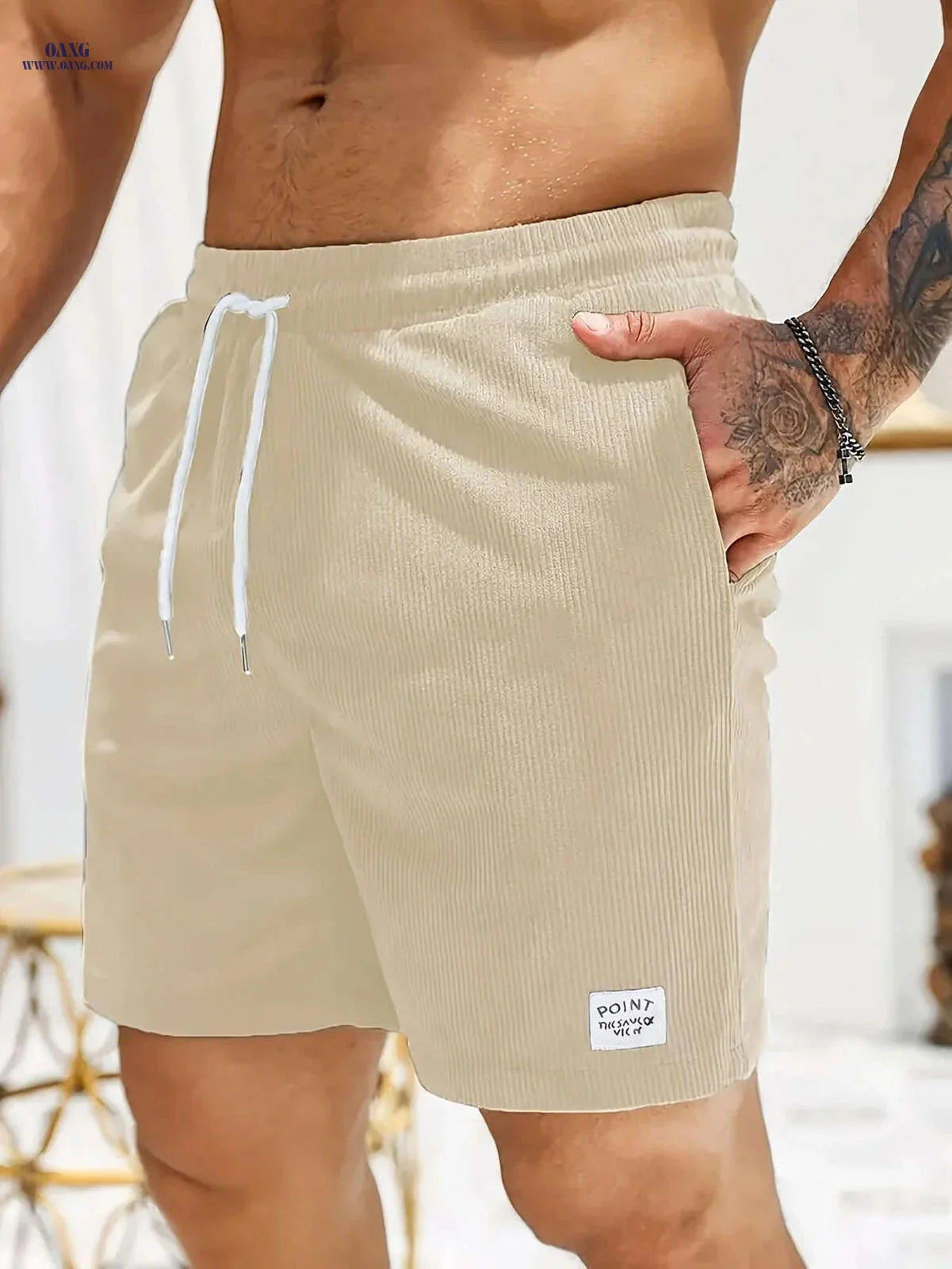 Men's Slim Fit Corduroy Running Shorts - Lightweight Summer Joggers