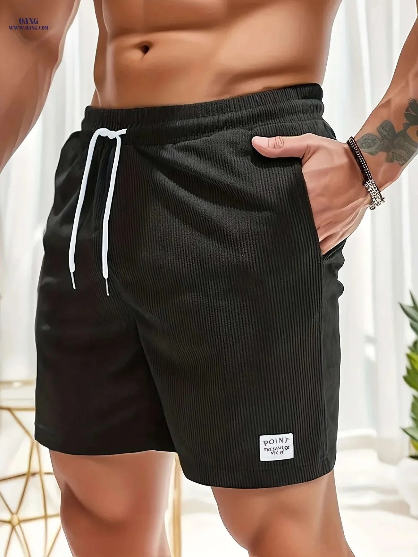 Men's Slim Fit Corduroy Running Shorts - Lightweight Summer Joggers
