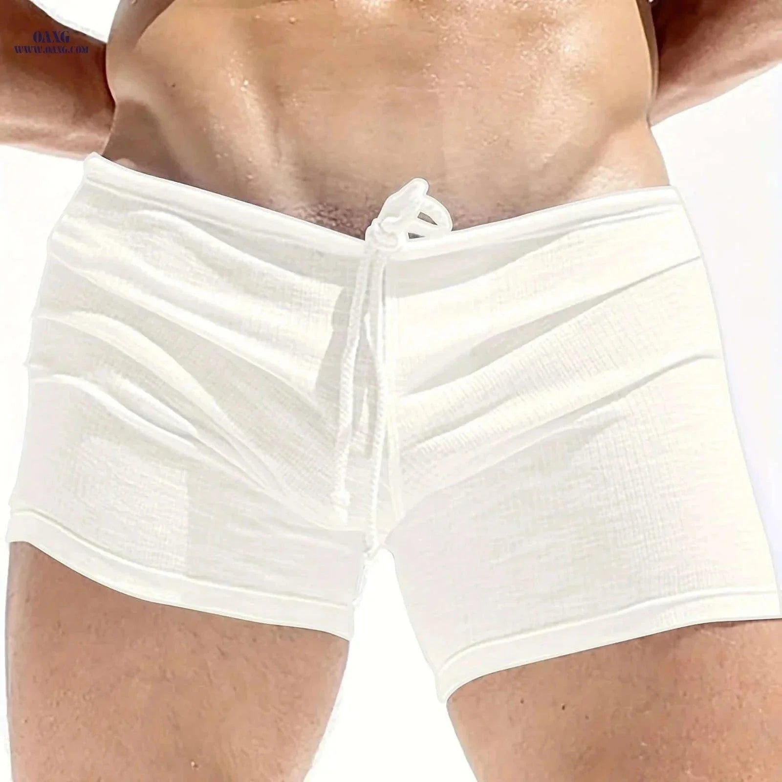 Men's Slim-Fit Solid Color Gym Shorts - High Stretch for Workouts