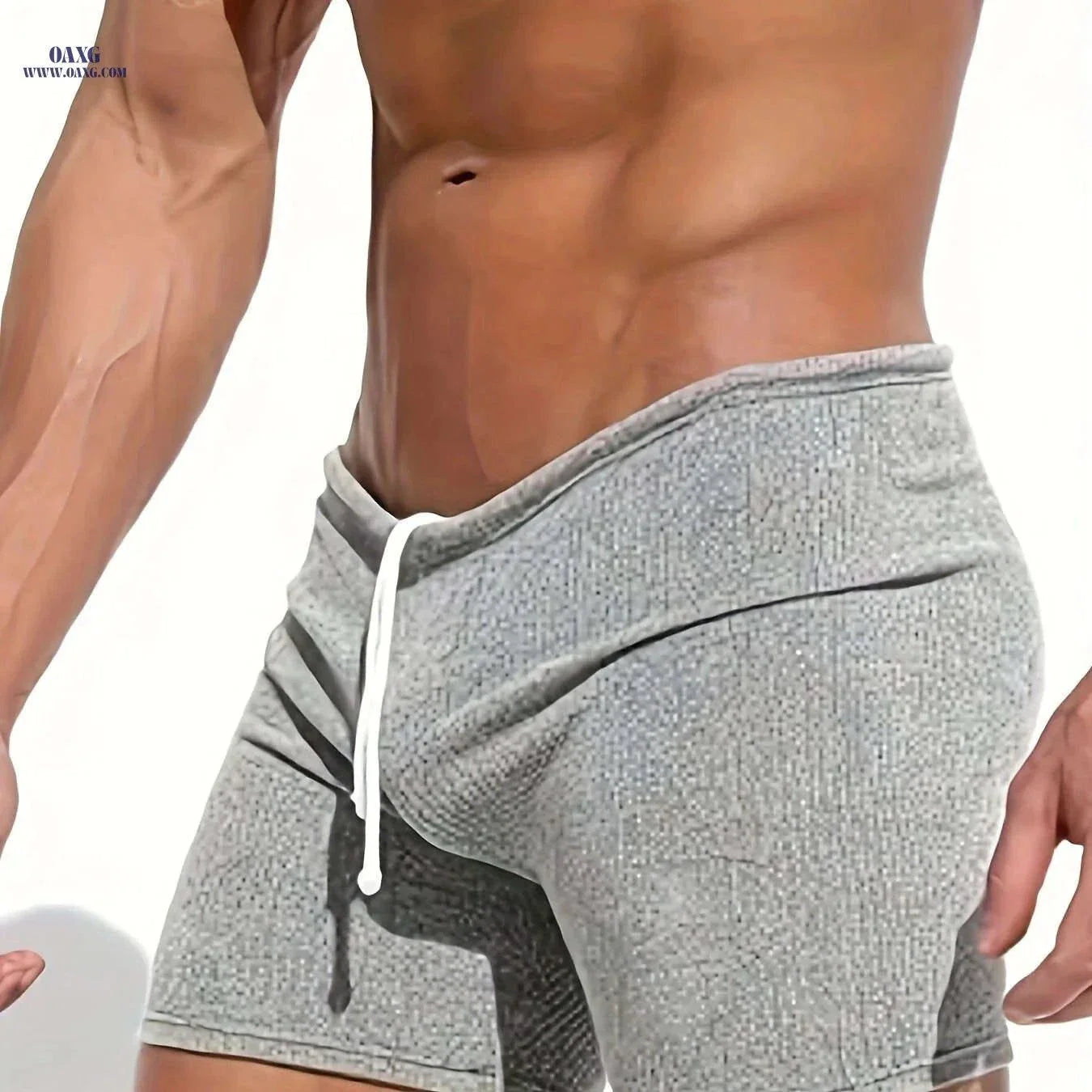 Men's Slim-Fit Solid Color Gym Shorts - High Stretch for Workouts