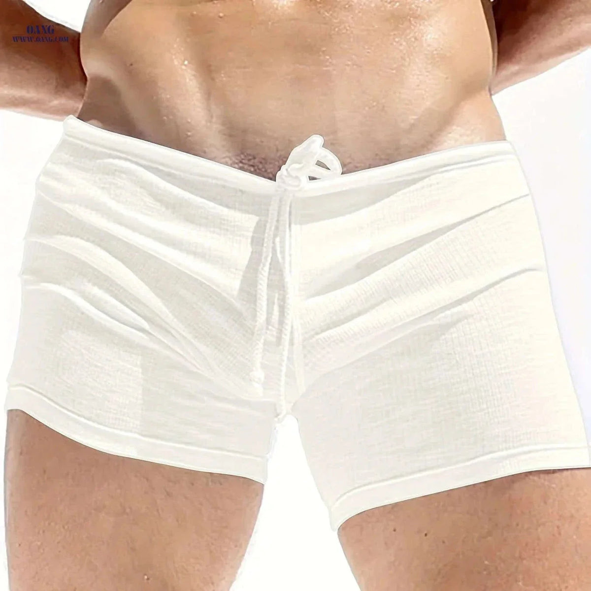 Men's Slim-Fit Solid Color Gym Shorts - High Stretch for Workouts