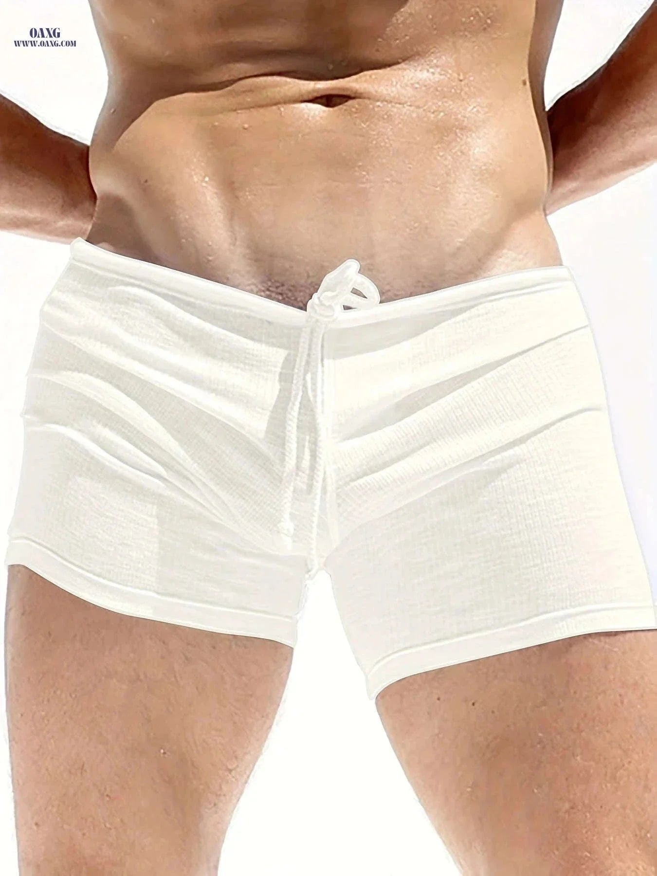 Men's Slim-Fit Solid Color Gym Shorts - High Stretch for Workouts