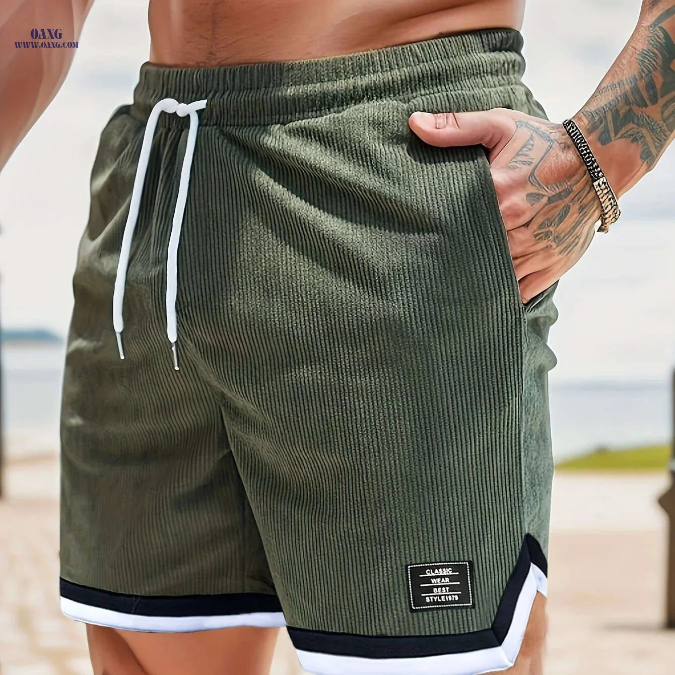 Men's Sport Casual Corduroy Shorts - Breathable & Flexible Fit