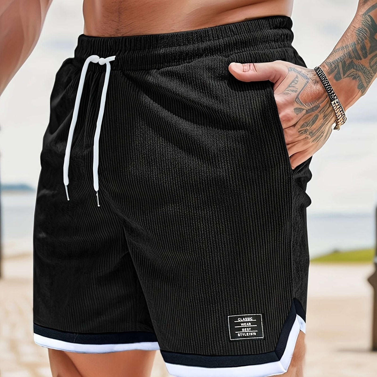 Men's Sport Casual Corduroy Shorts - Breathable & Flexible Fit