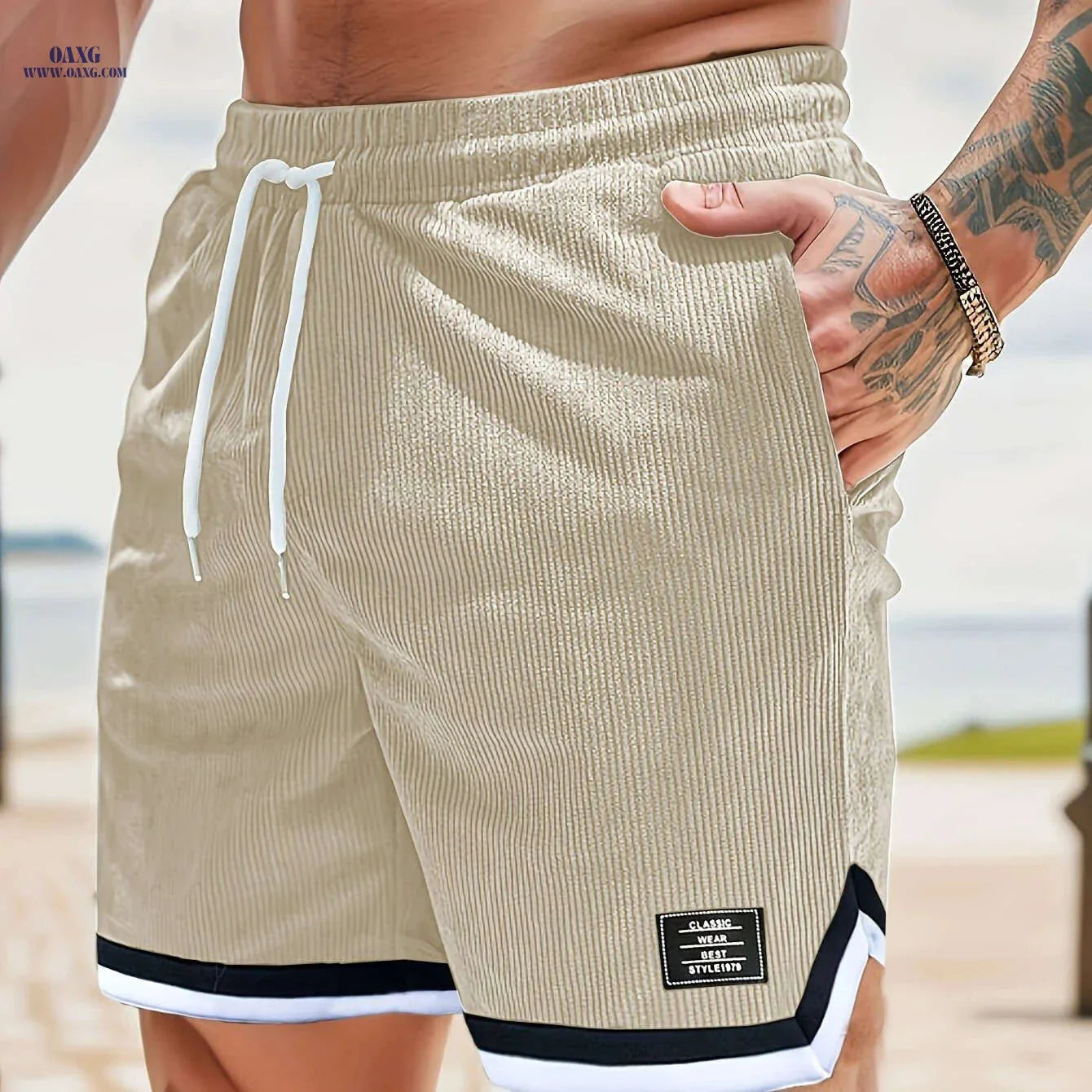 Men's Sport Casual Corduroy Shorts - Breathable & Flexible Fit