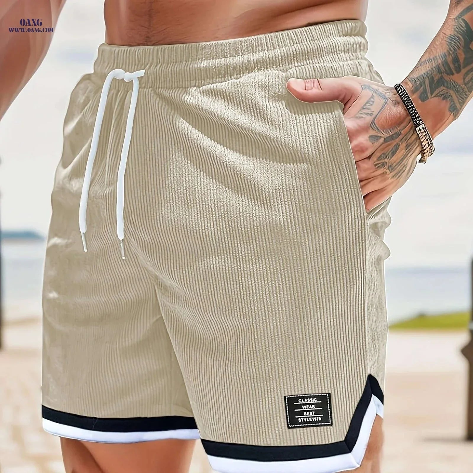Men's Sport Casual Corduroy Shorts - Breathable & Flexible Fit