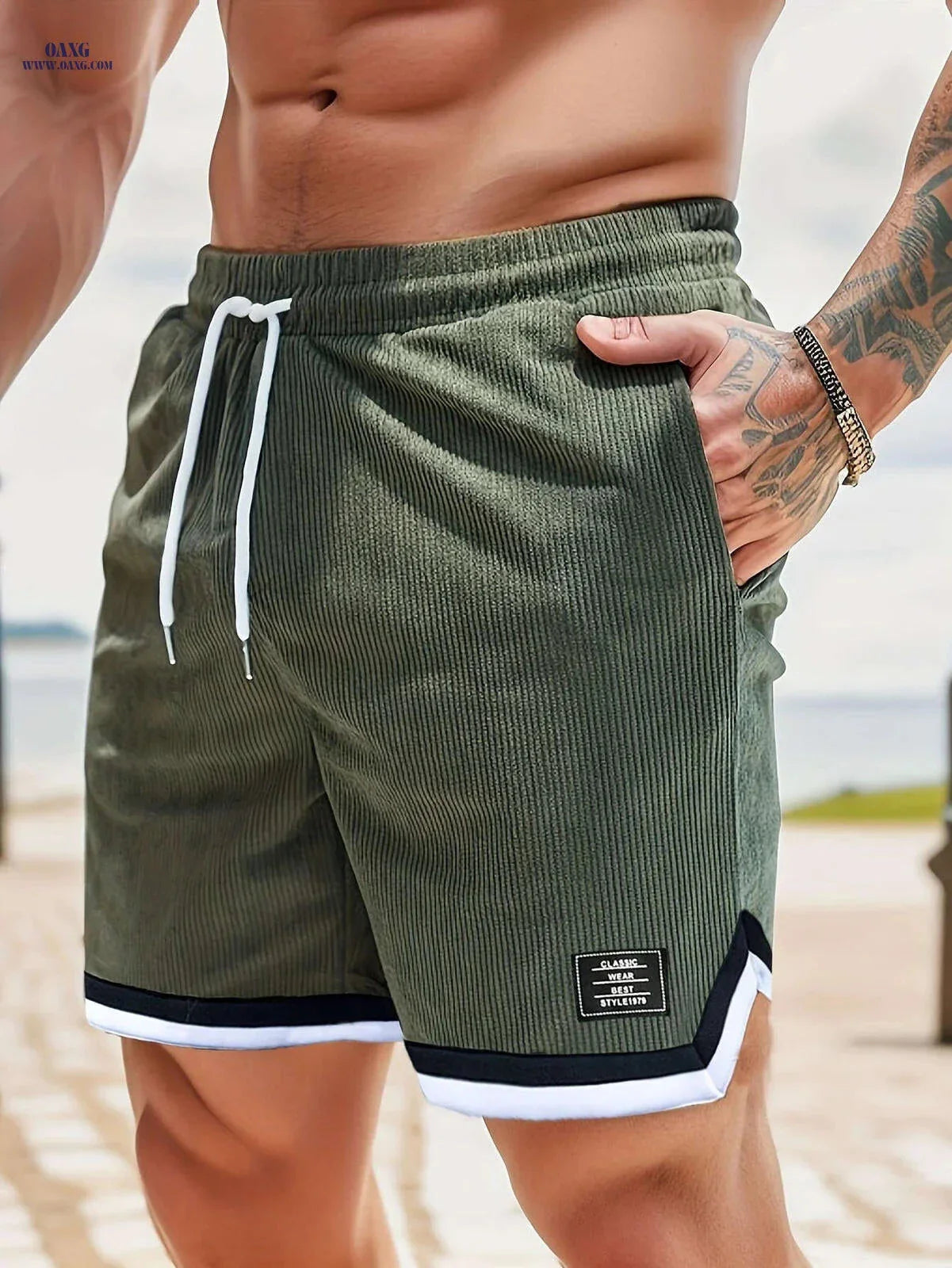 Men's Sport Casual Corduroy Shorts - Breathable & Flexible Fit