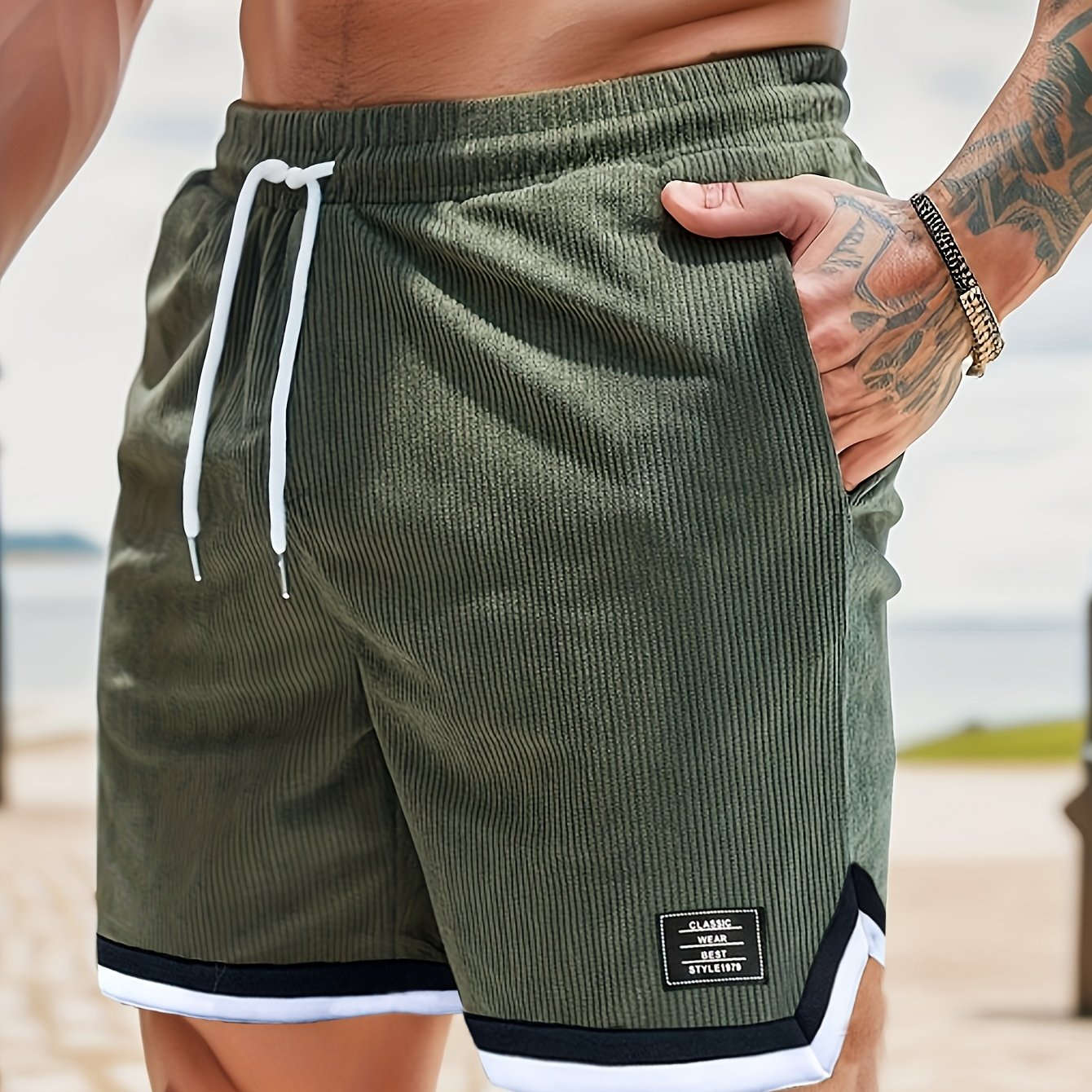 Men's Sport Casual Corduroy Shorts - Breathable & Flexible Fit