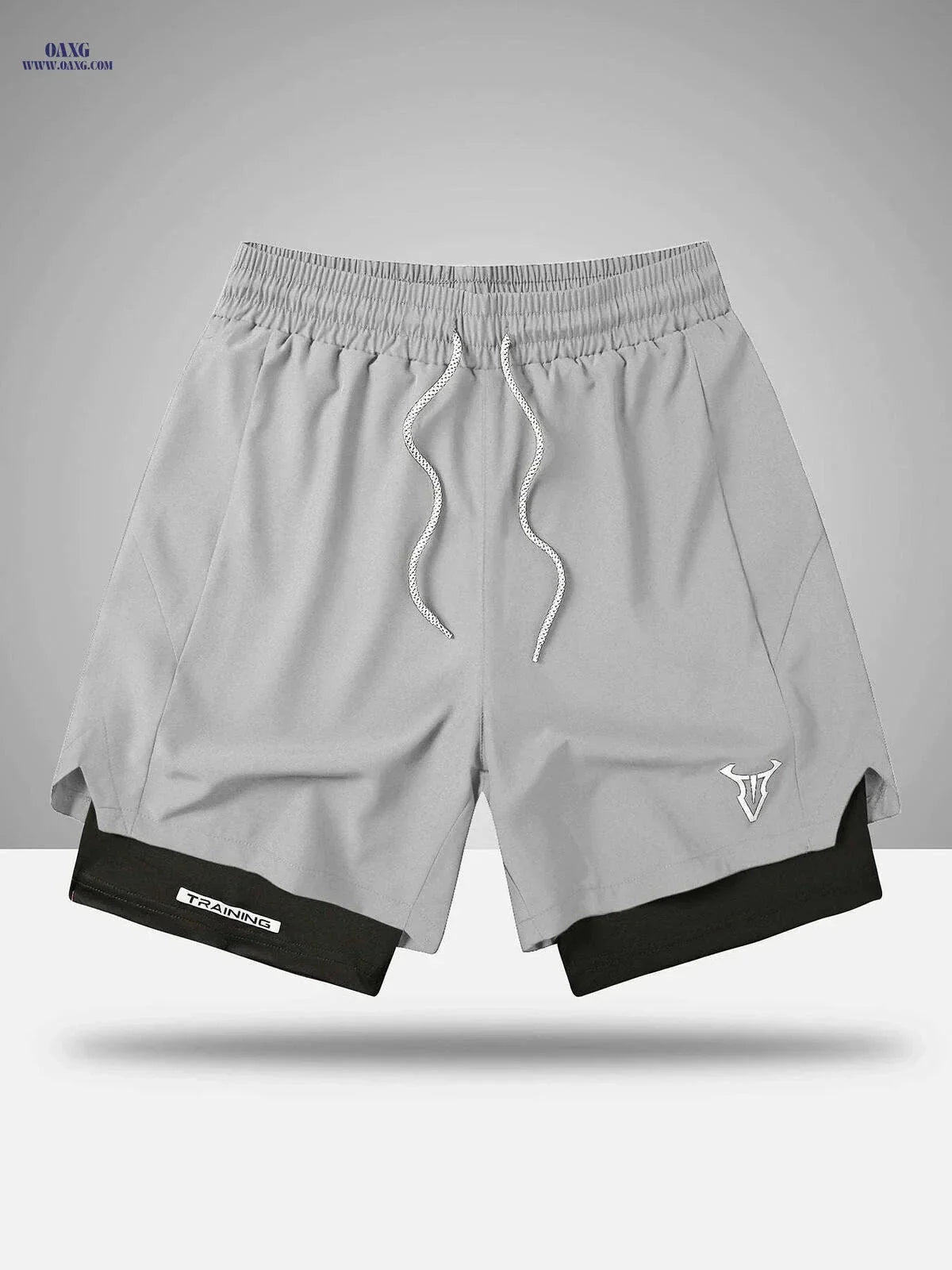 Men's Sports Shorts - Regular Fit, Geometric Pattern, Stretch Fabric