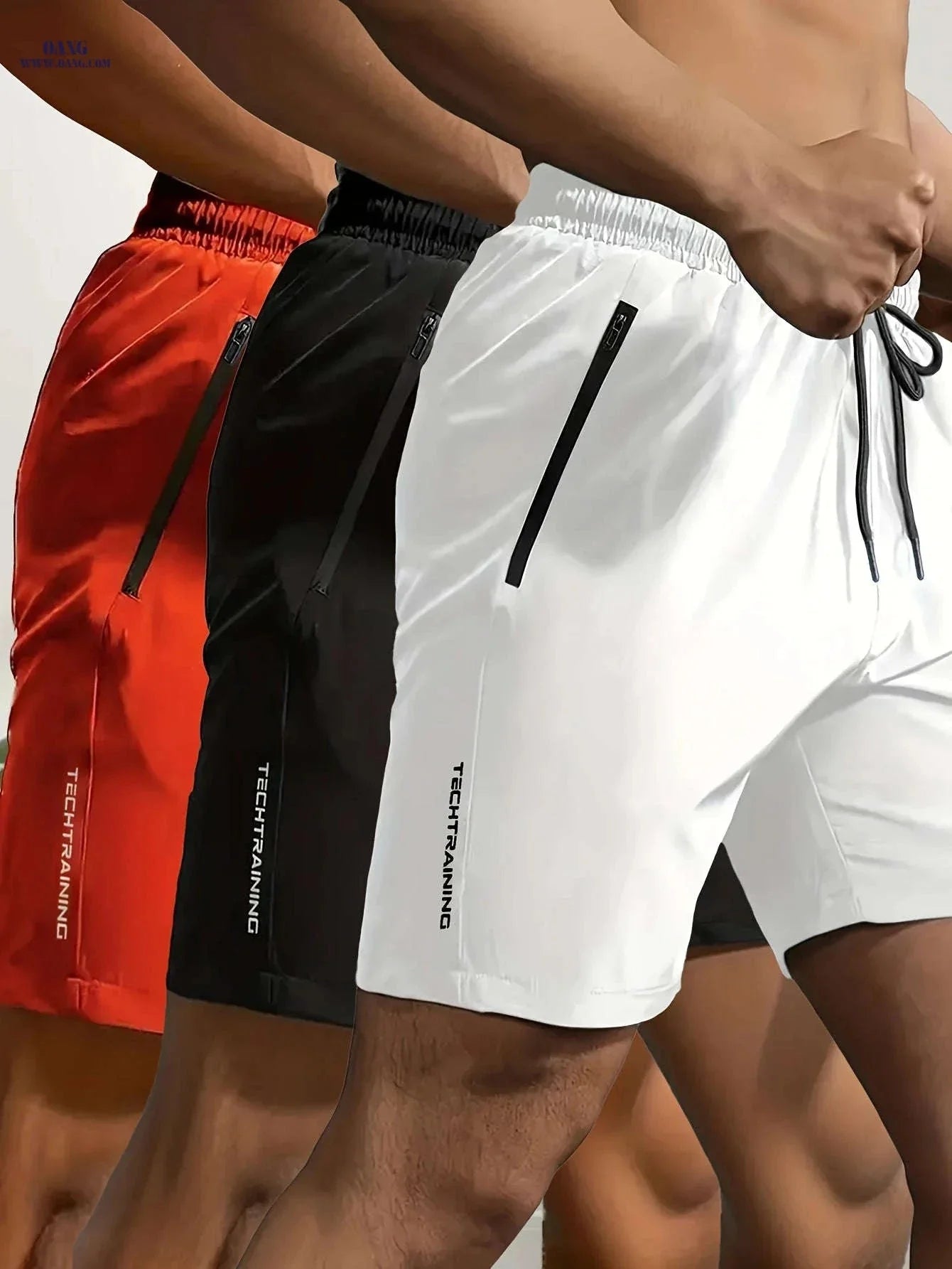 Men's Sports Shorts Set - Breathable Quick-Dry Fabric & Pockets