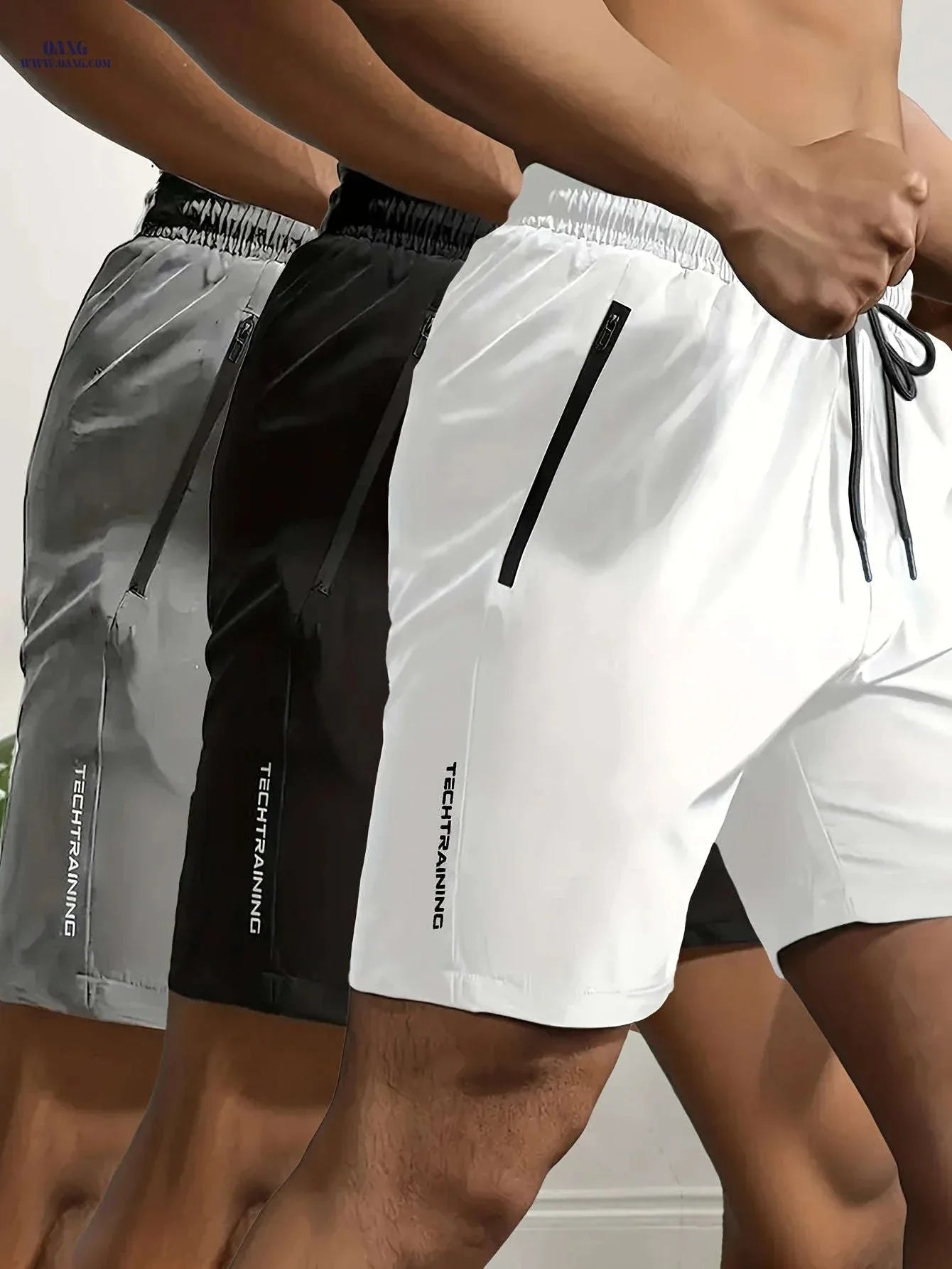 Men's Sports Shorts Set - Breathable Quick-Dry Fabric & Pockets