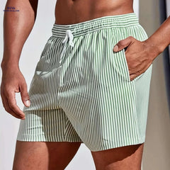 Men's Striped Lightweight Sports Shorts - Casual & Comfortable Fit