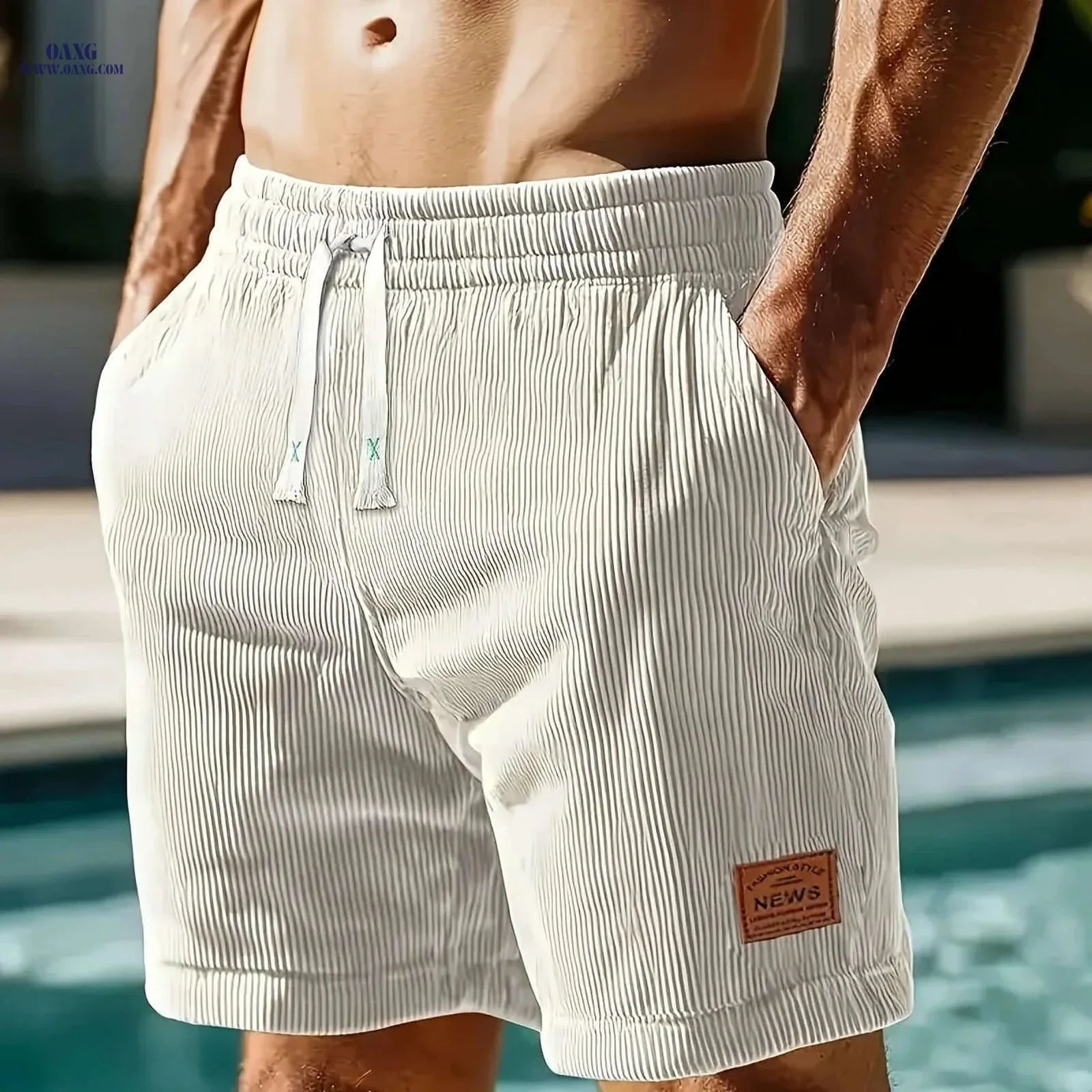 Men's Summer High-End Corduroy Sports Shorts - Trendy Casual Fit