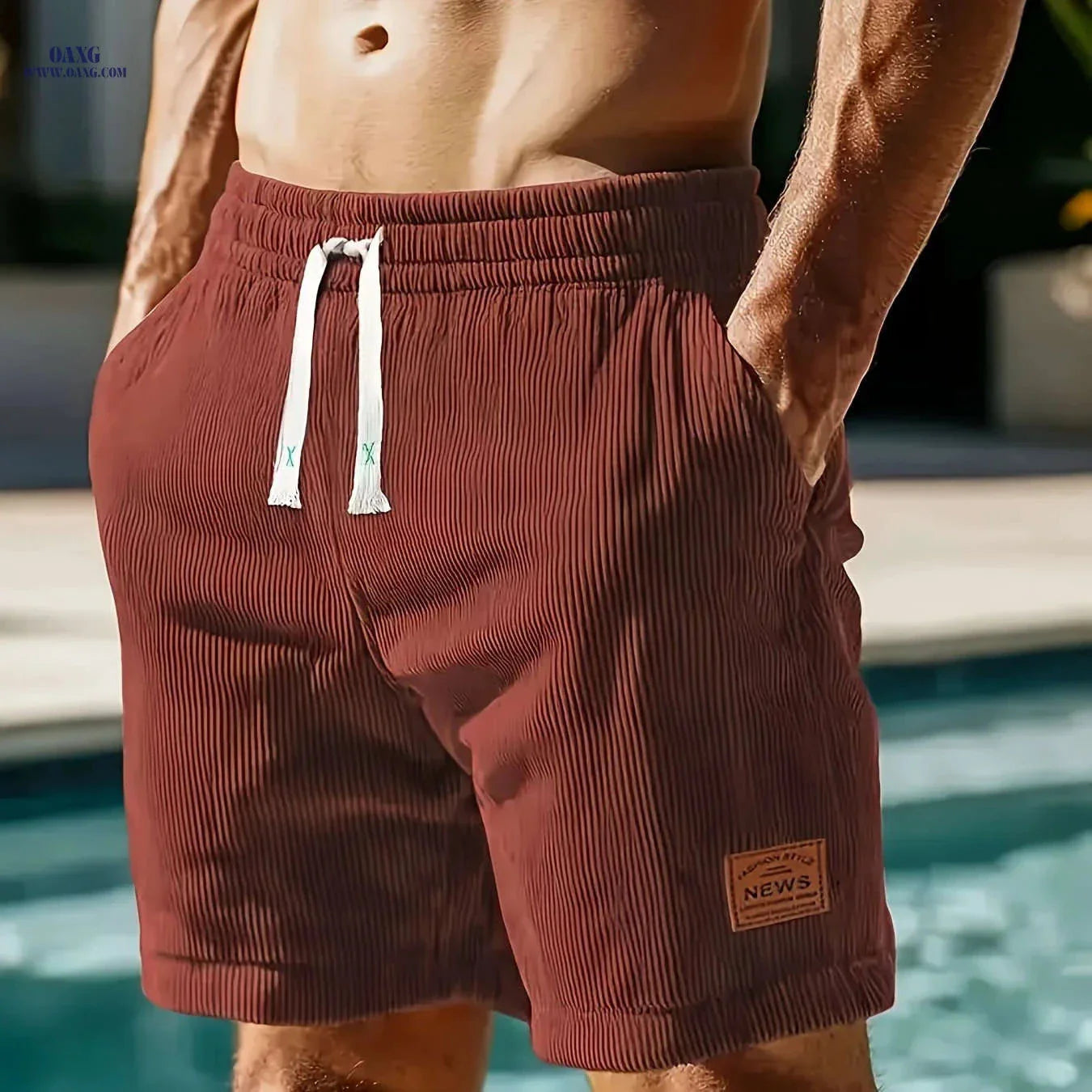 Men's Summer High-End Corduroy Sports Shorts - Trendy Casual Fit