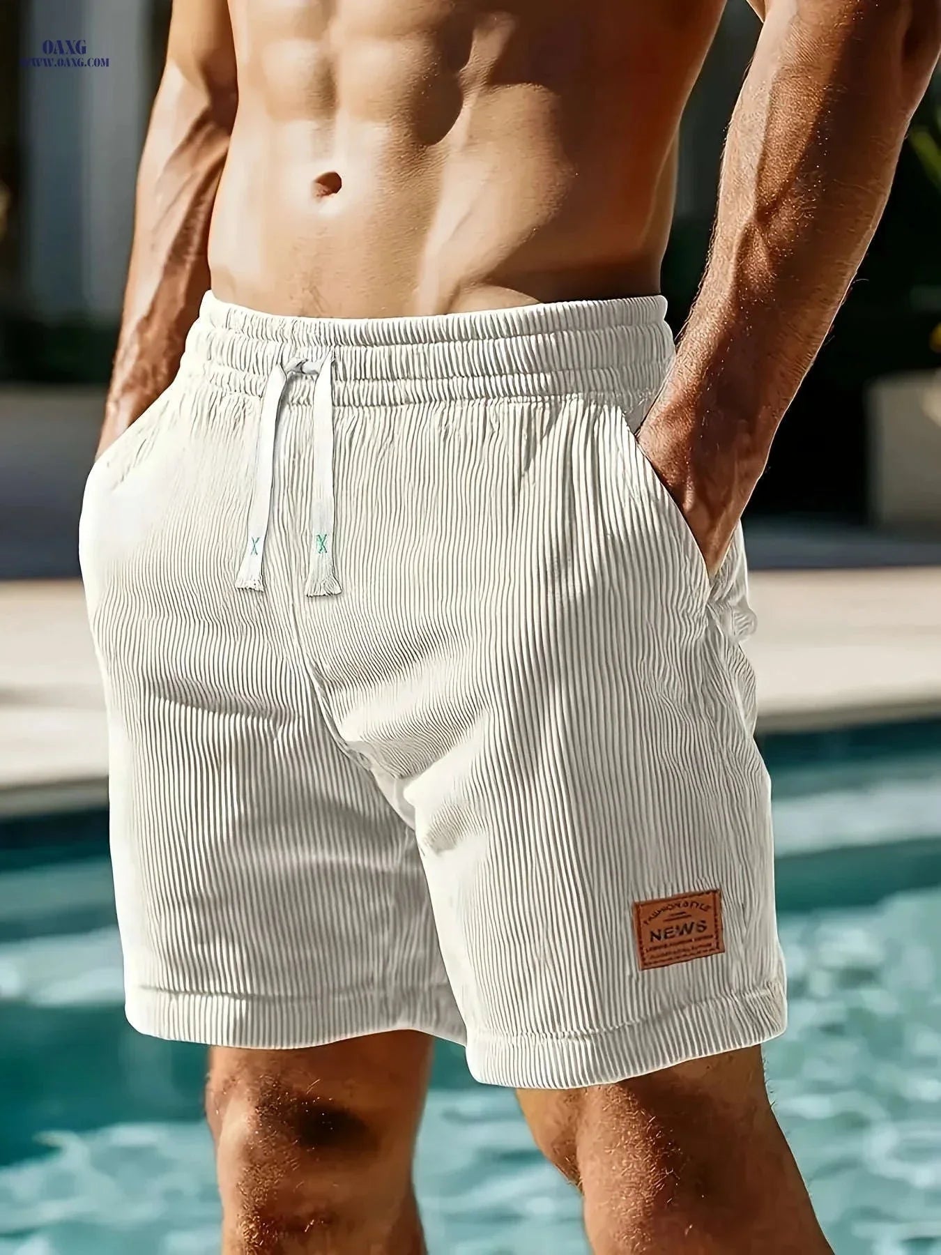 Men's Summer High-End Corduroy Sports Shorts - Trendy Casual Fit