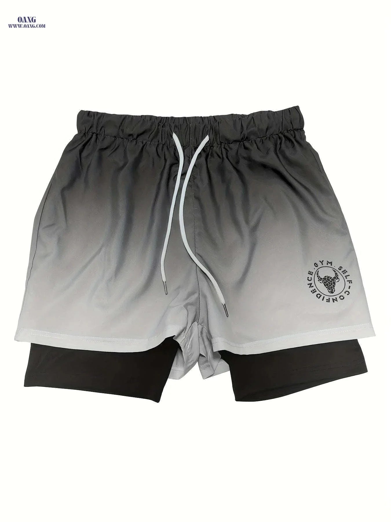 Men's Summer Sports Shorts - Ombre Design, Medium Stretch Fit
