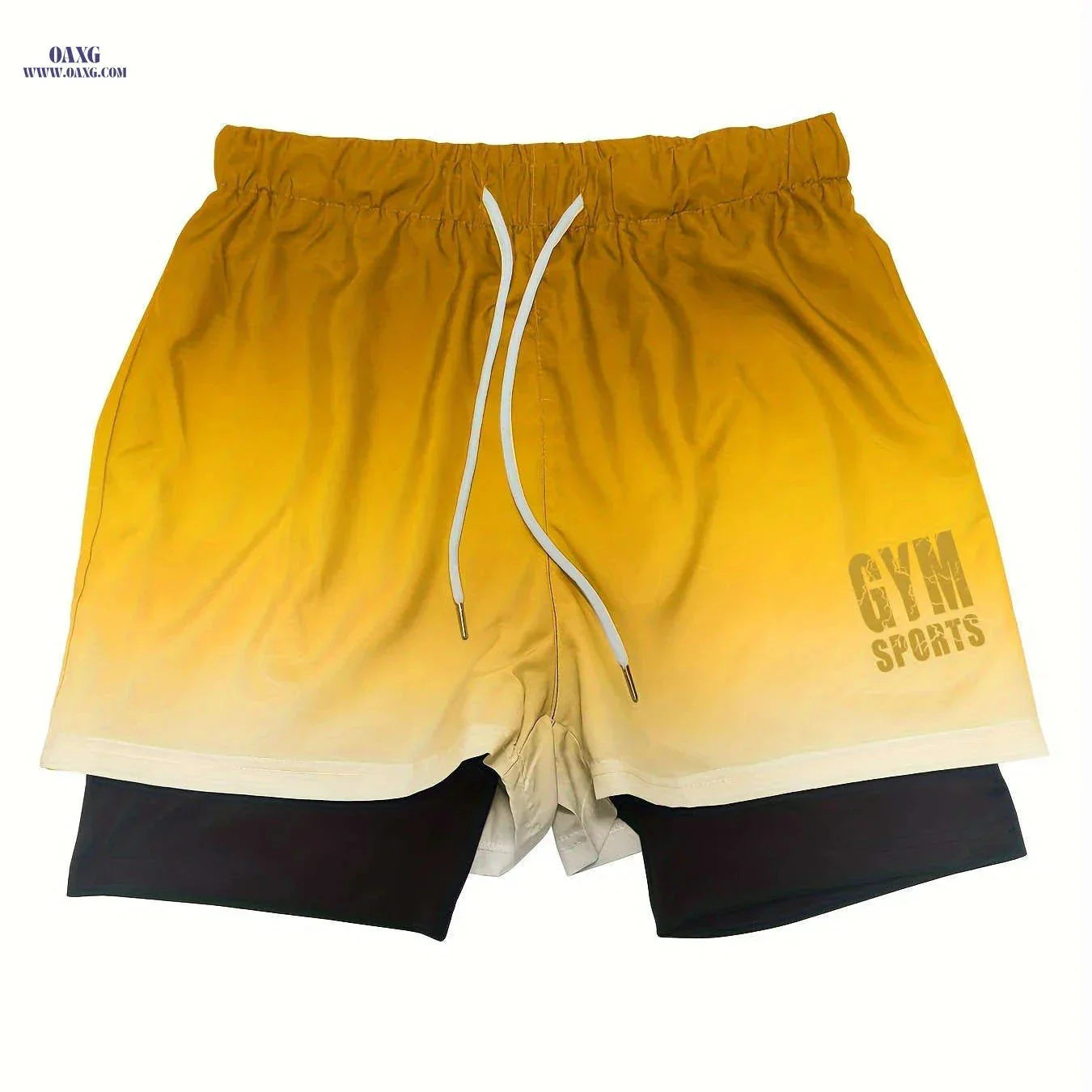 Men's Summer Sports Shorts - Ombre Design, Medium Stretch Fit