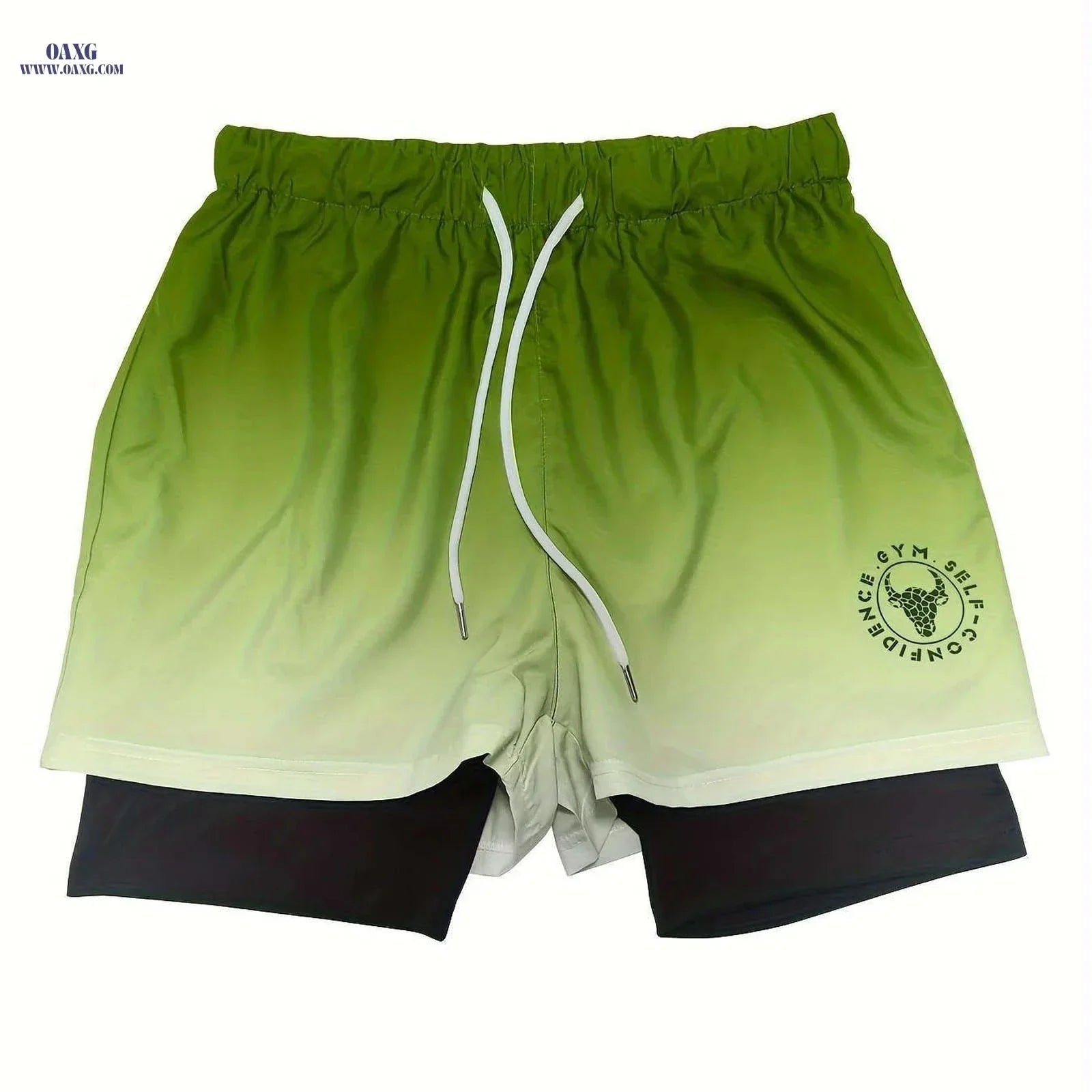 Men's Summer Sports Shorts - Ombre Design, Medium Stretch Fit