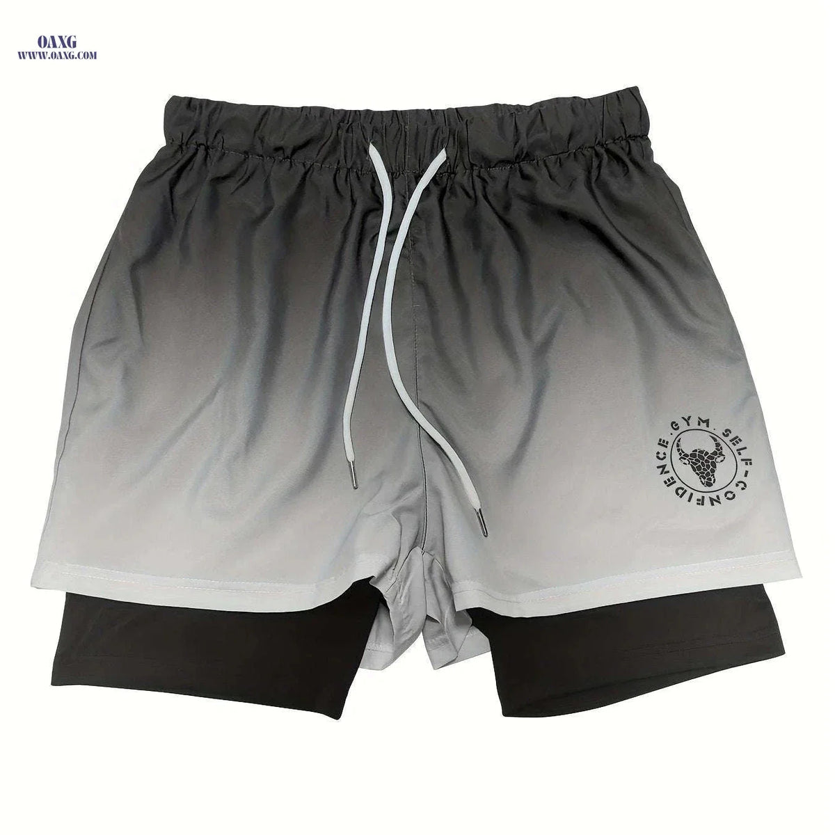 Men's Summer Sports Shorts - Ombre Design, Medium Stretch Fit