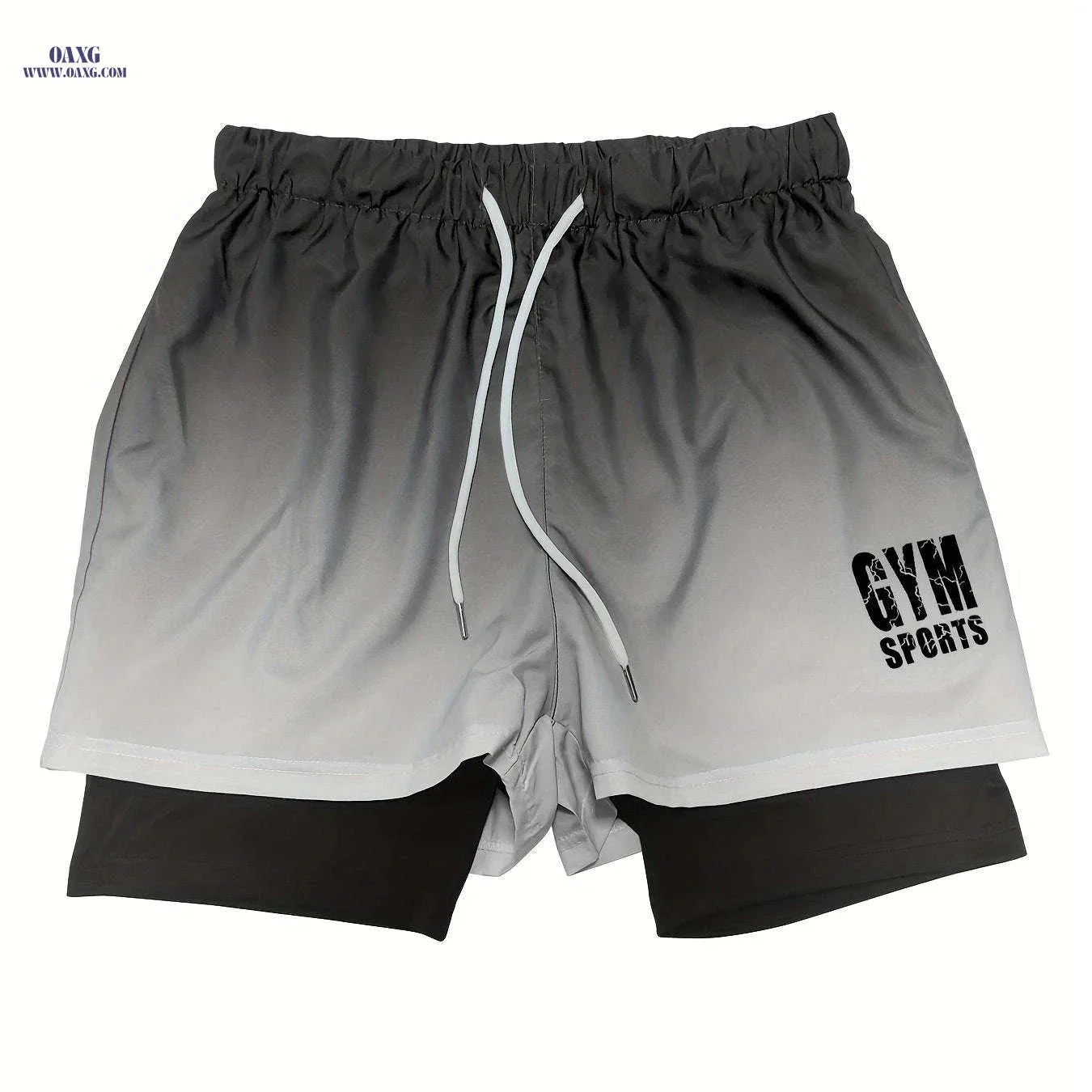Men's Summer Sports Shorts - Ombre Design, Medium Stretch Fit