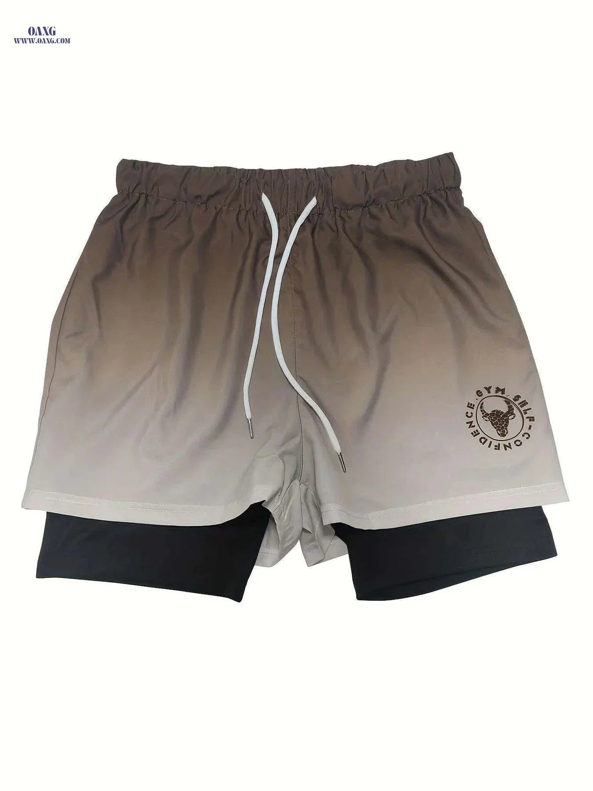 Men's Summer Sports Shorts - Ombre Design, Medium Stretch Fit