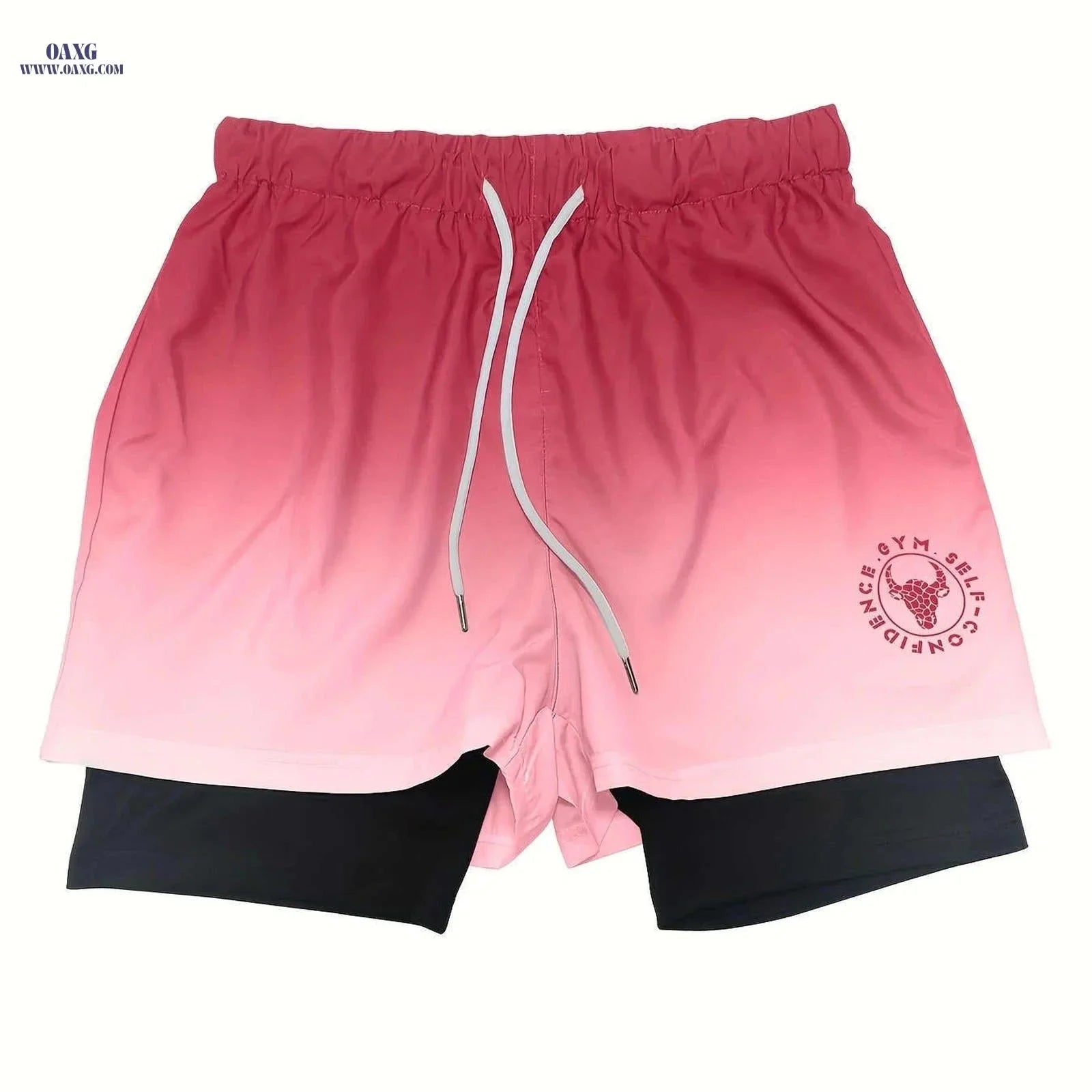 Men's Summer Sports Shorts - Ombre Design, Medium Stretch Fit