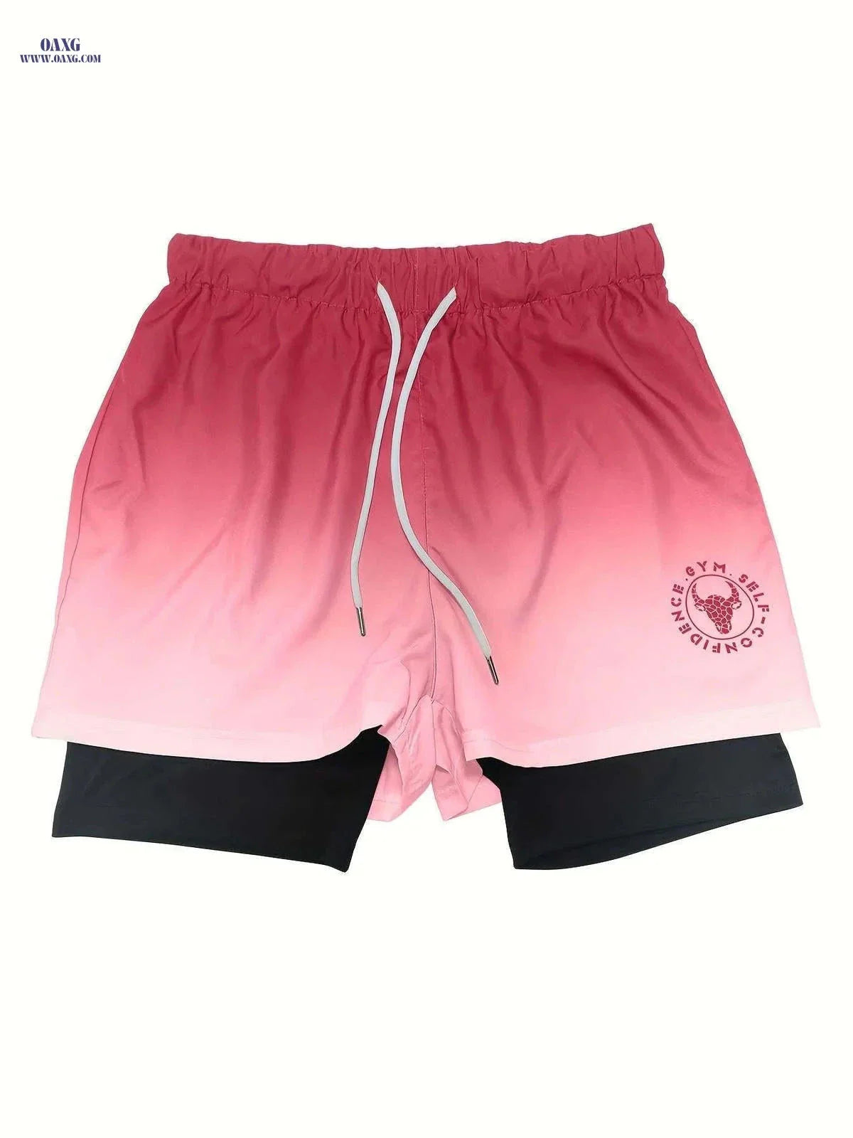 Men's Summer Sports Shorts - Ombre Design, Medium Stretch Fit