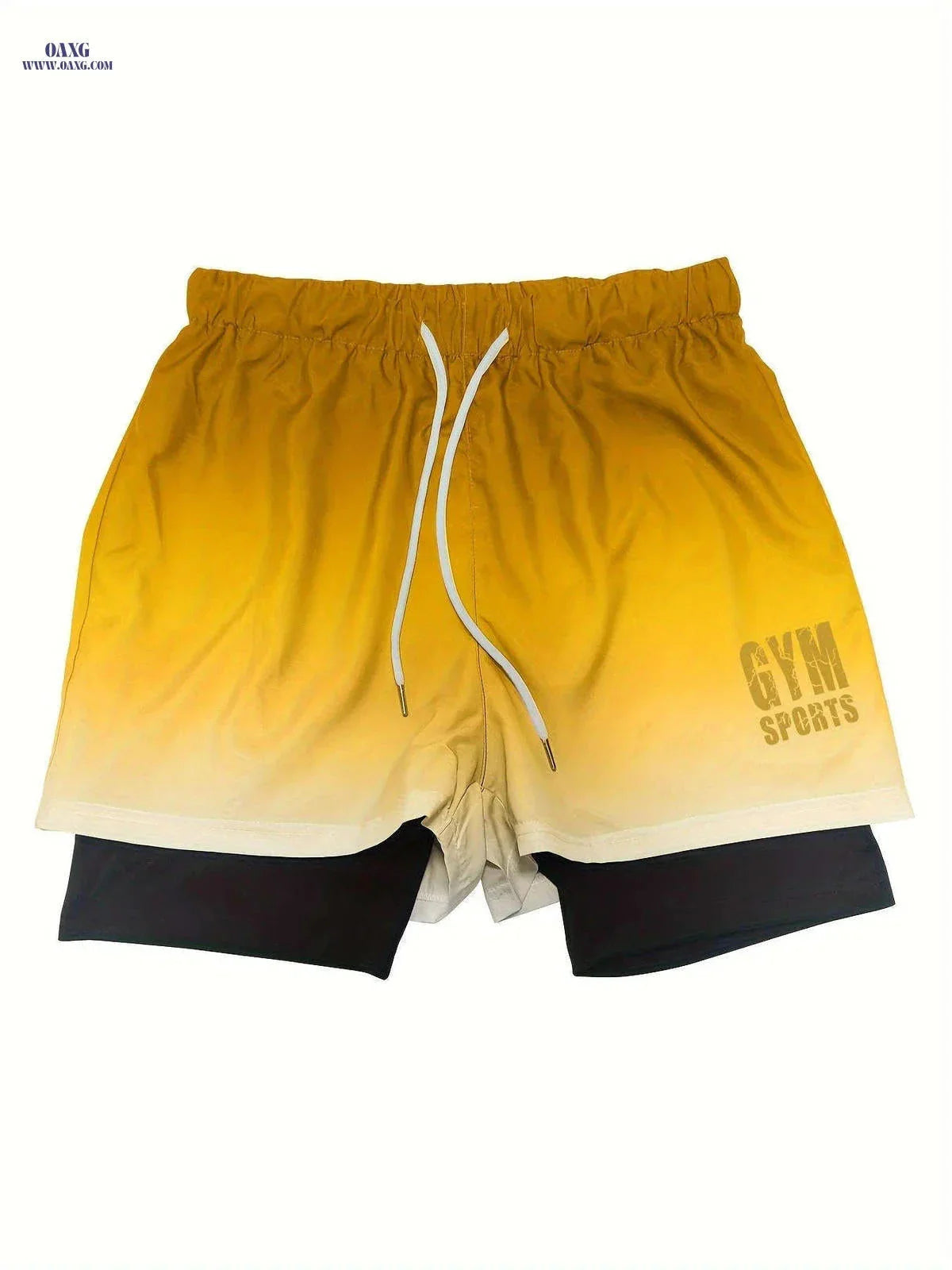 Men's Summer Sports Shorts - Ombre Design, Medium Stretch Fit
