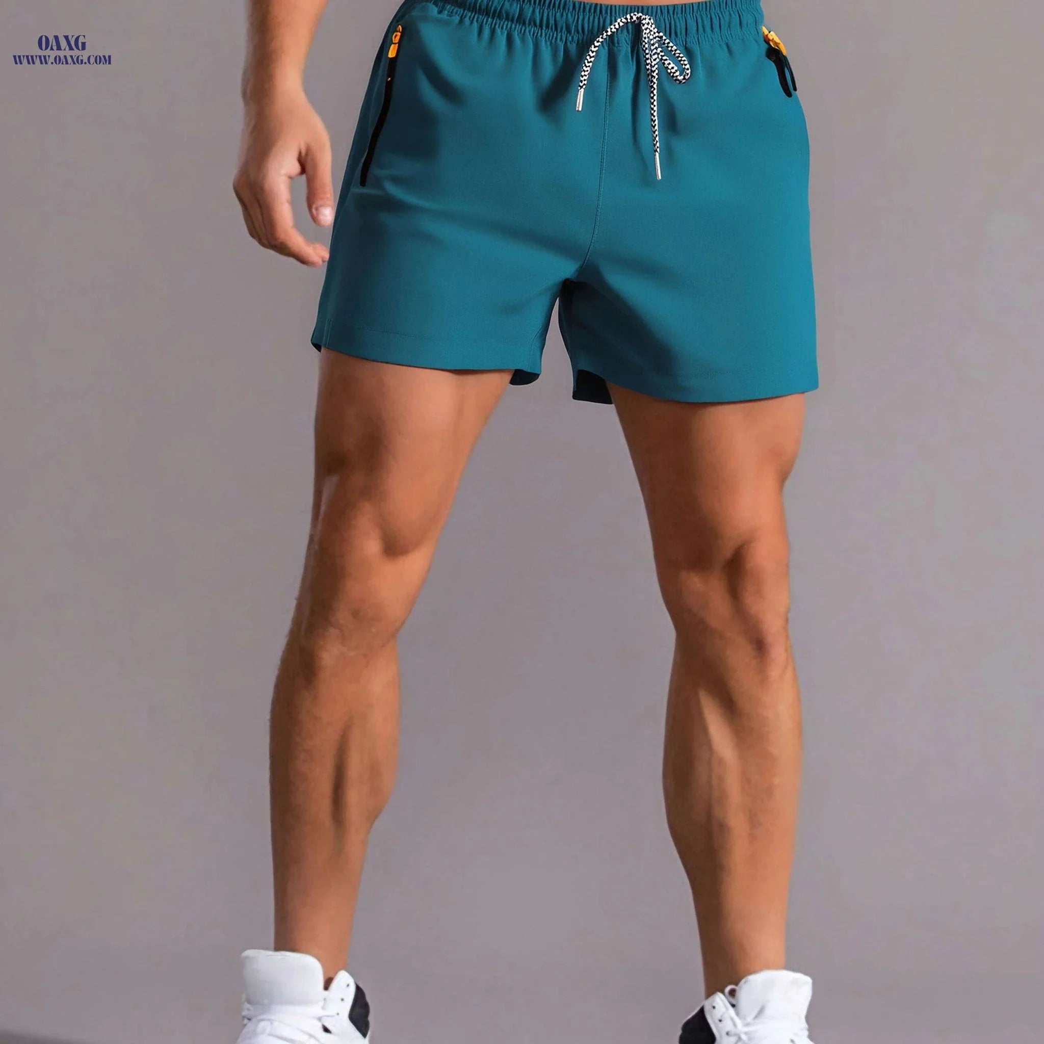 Men’s Summer Sports Shorts - Zippered Pockets for Outdoor Leisure