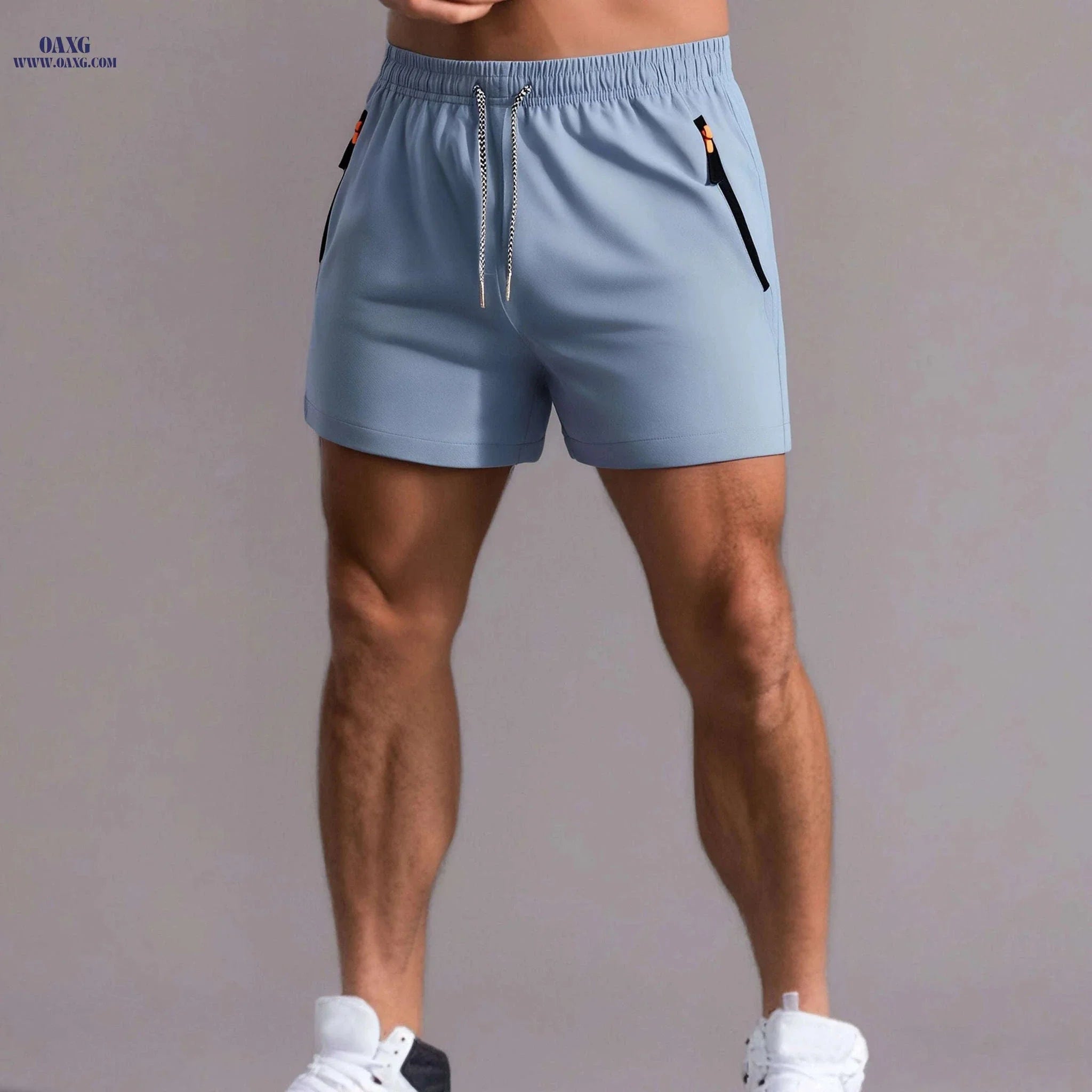 Men’s Summer Sports Shorts - Zippered Pockets for Outdoor Leisure