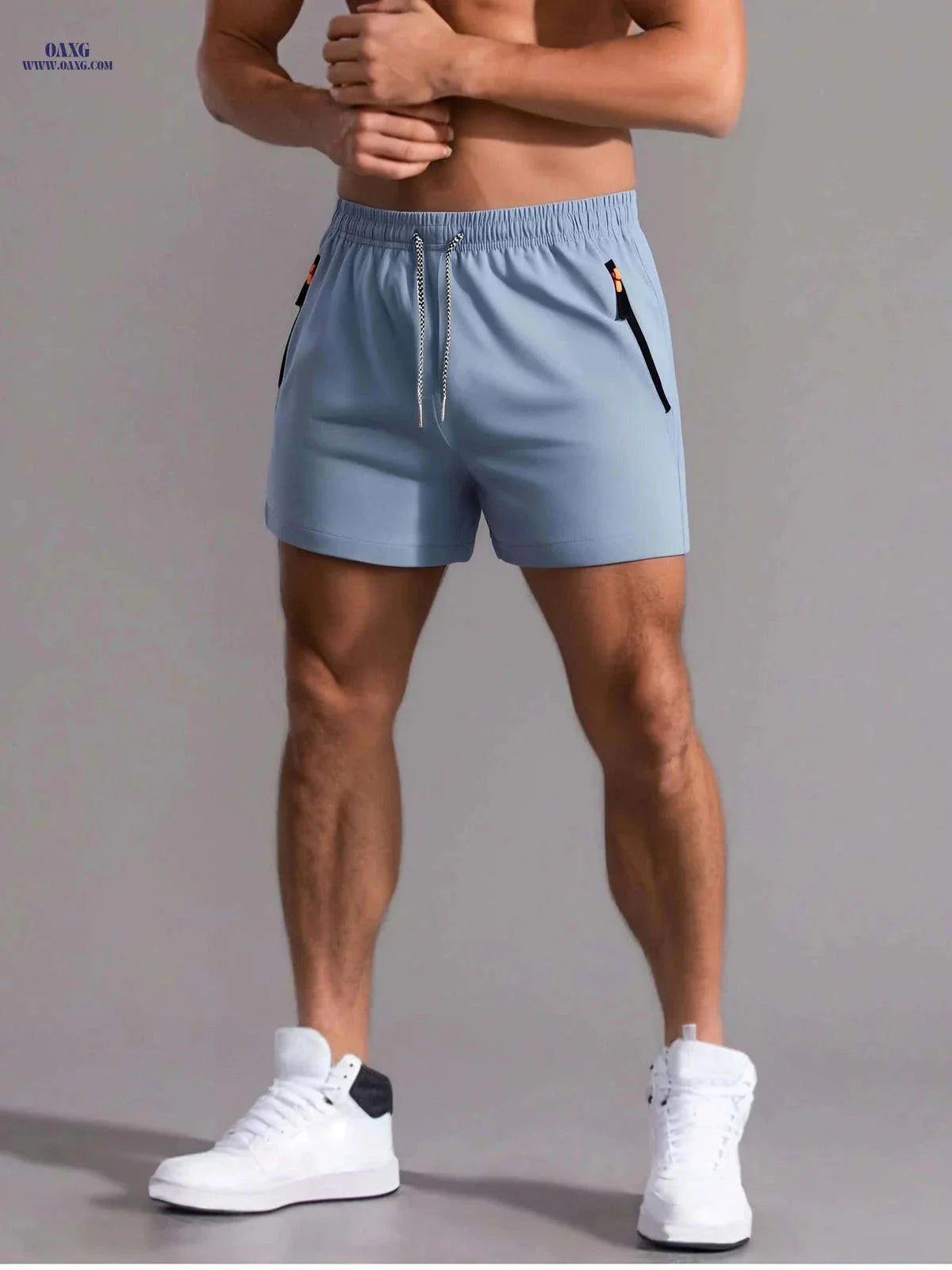 Men’s Summer Sports Shorts - Zippered Pockets for Outdoor Leisure