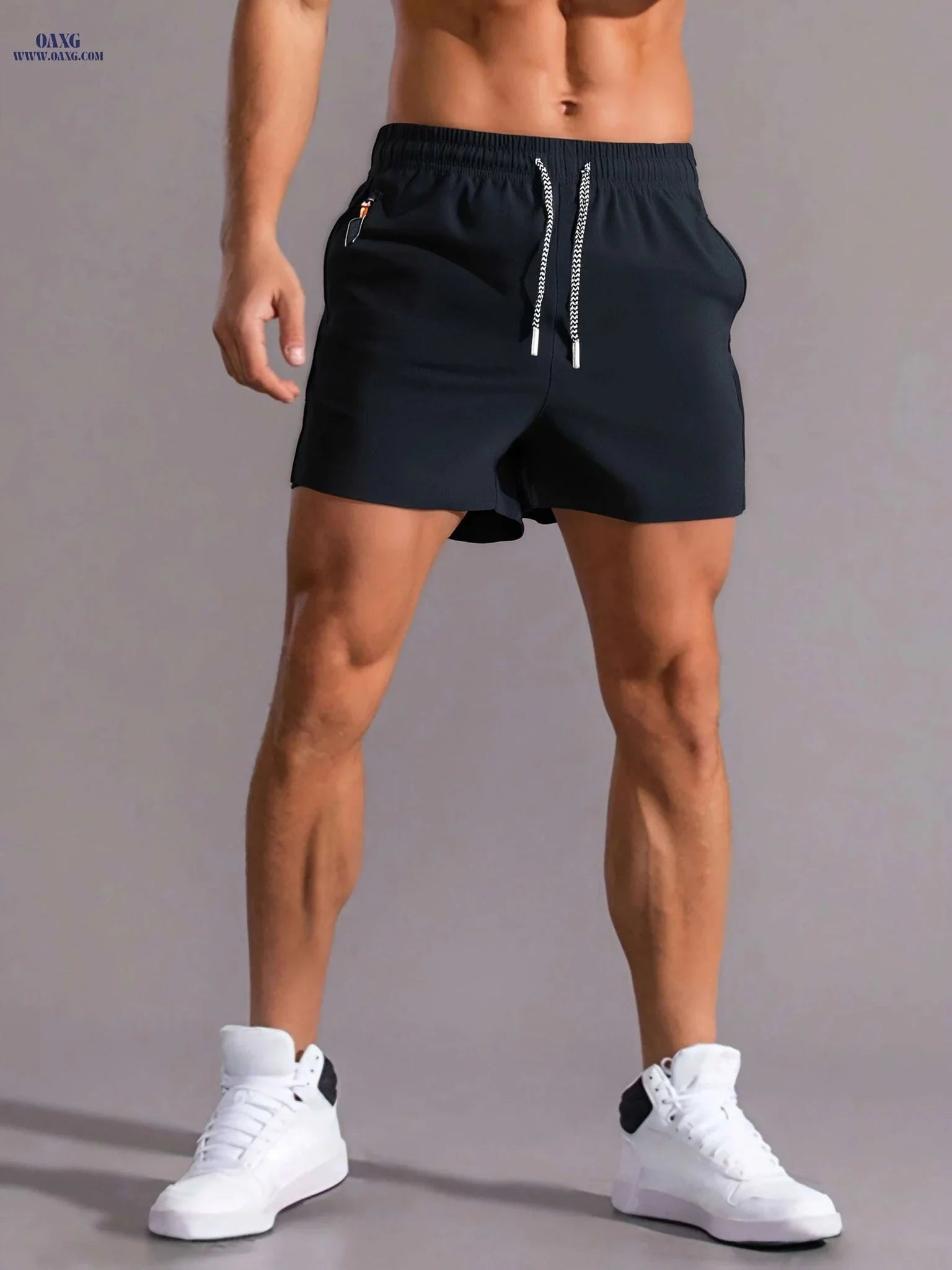 Men’s Summer Sports Shorts - Zippered Pockets for Outdoor Leisure