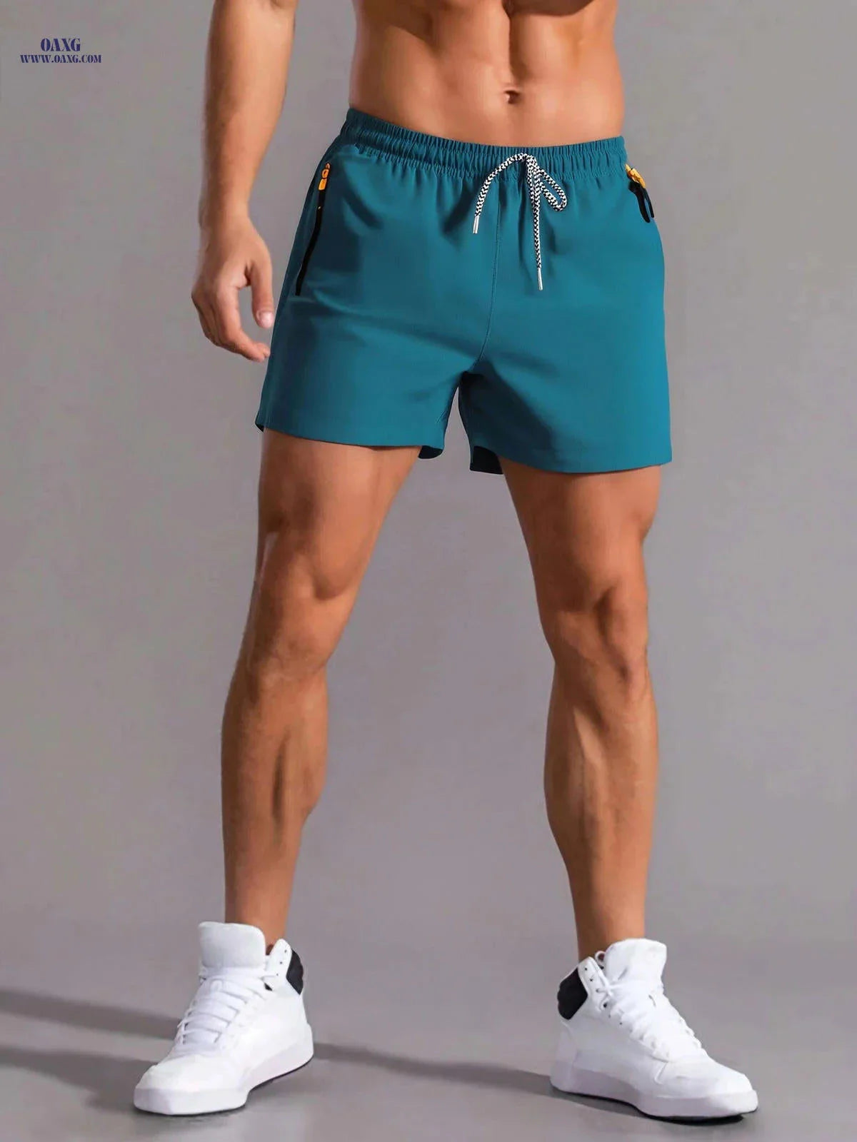 Men’s Summer Sports Shorts - Zippered Pockets for Outdoor Leisure
