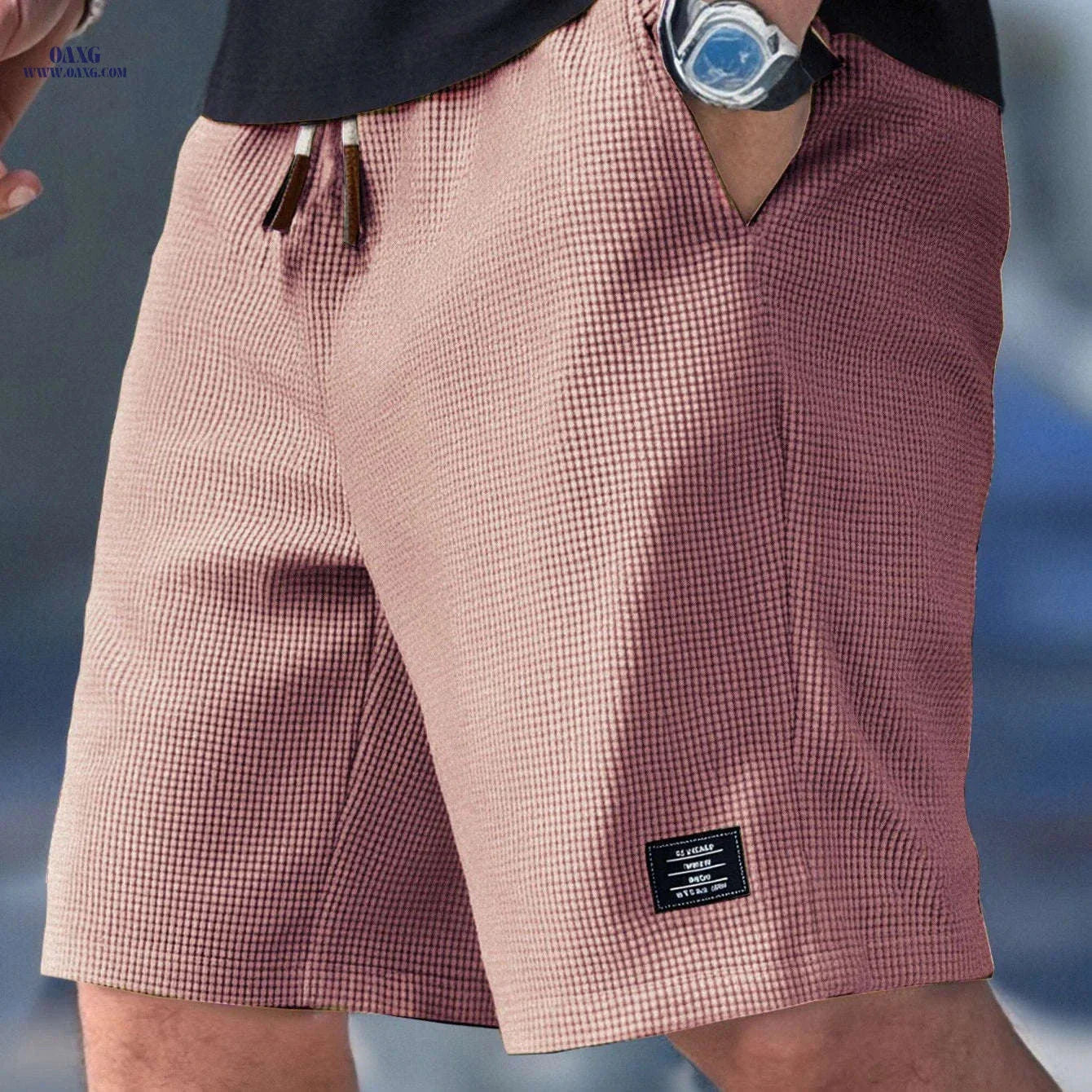 Men's Textured Woven Casual Shorts - Perfect for Everyday Outings