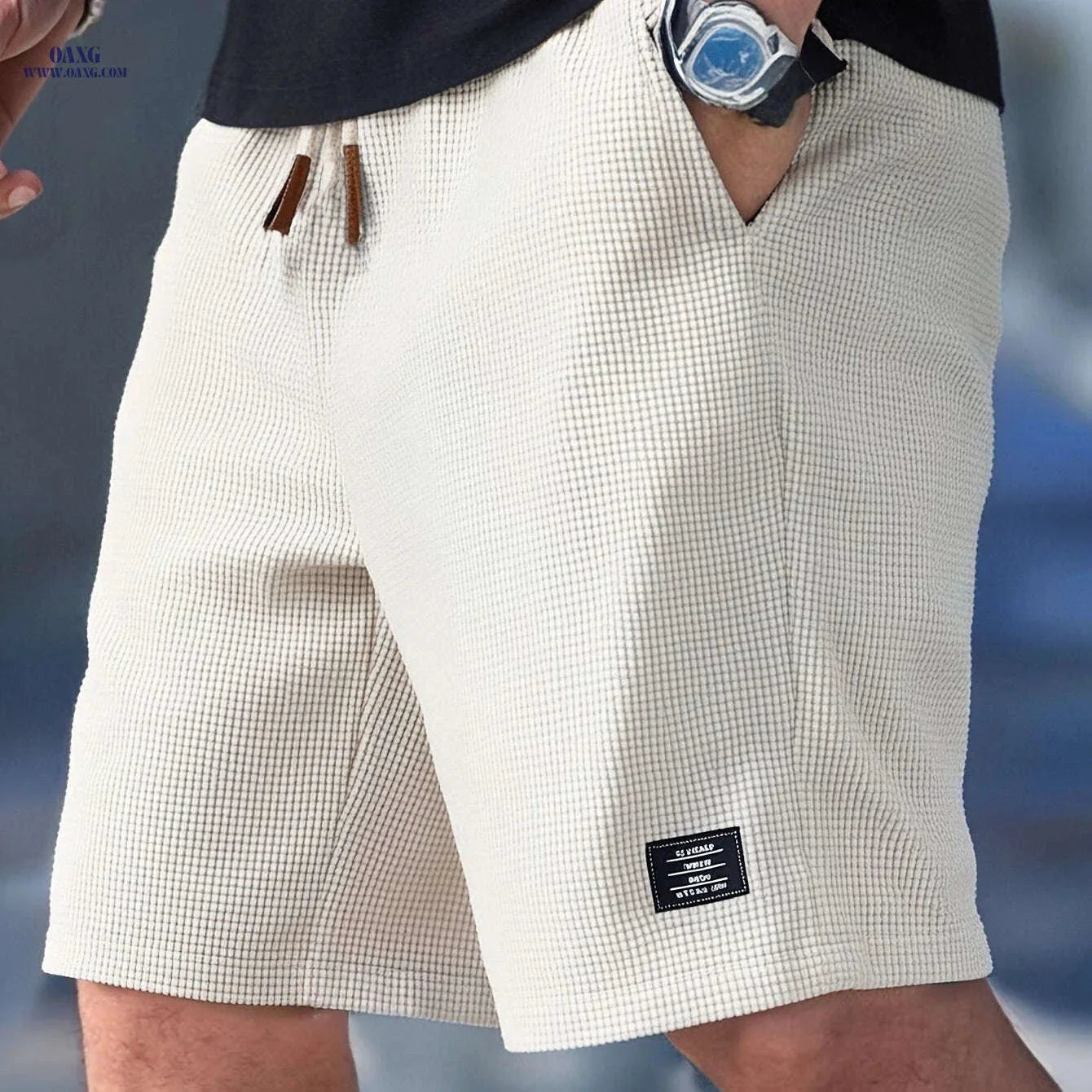 Men's Textured Woven Casual Shorts - Perfect for Everyday Outings