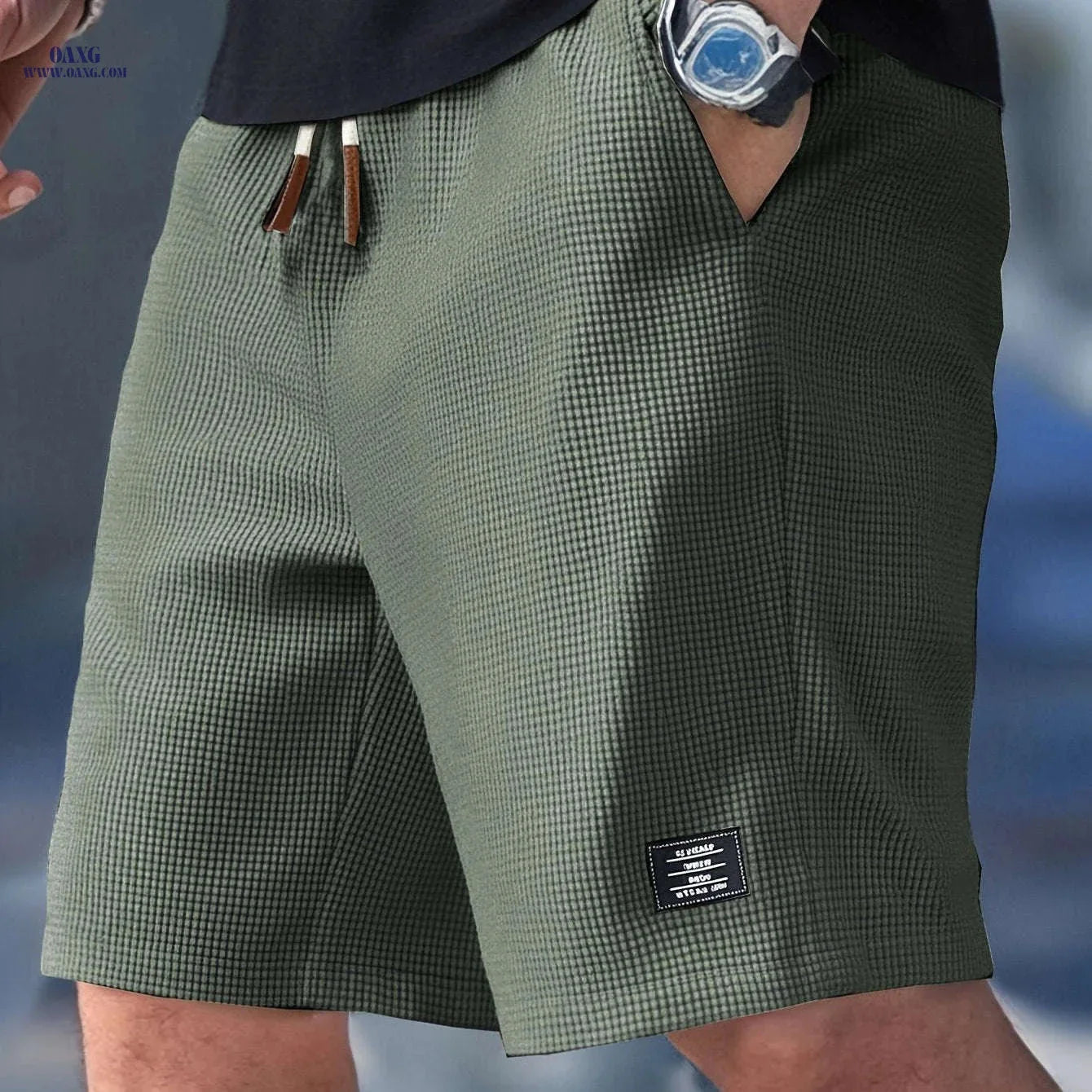 Men's Textured Woven Casual Shorts - Perfect for Everyday Outings