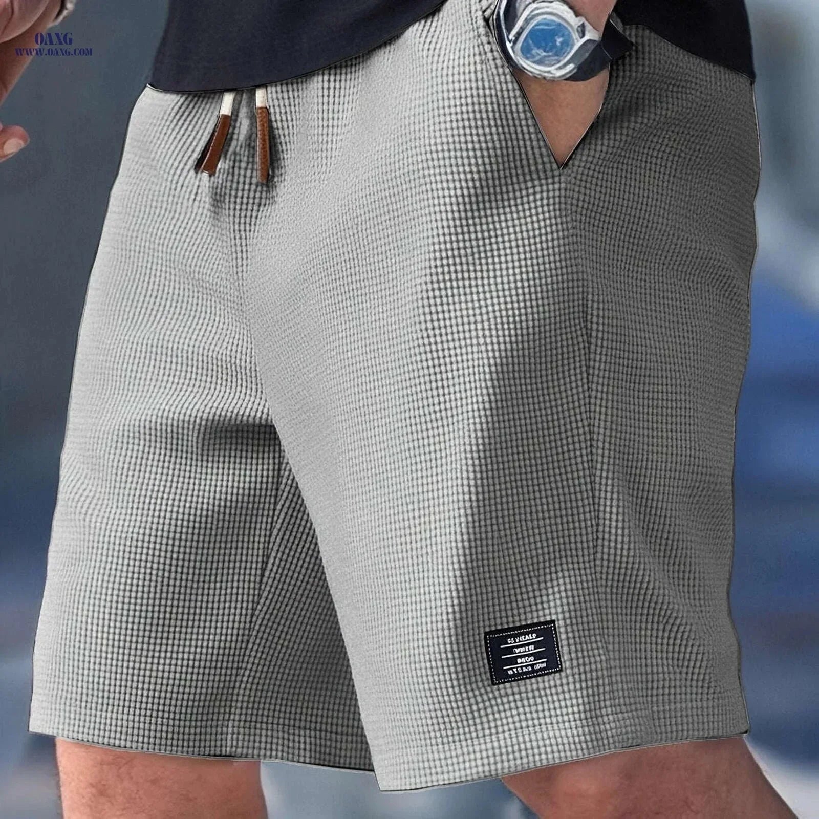Men's Textured Woven Casual Shorts - Perfect for Everyday Outings