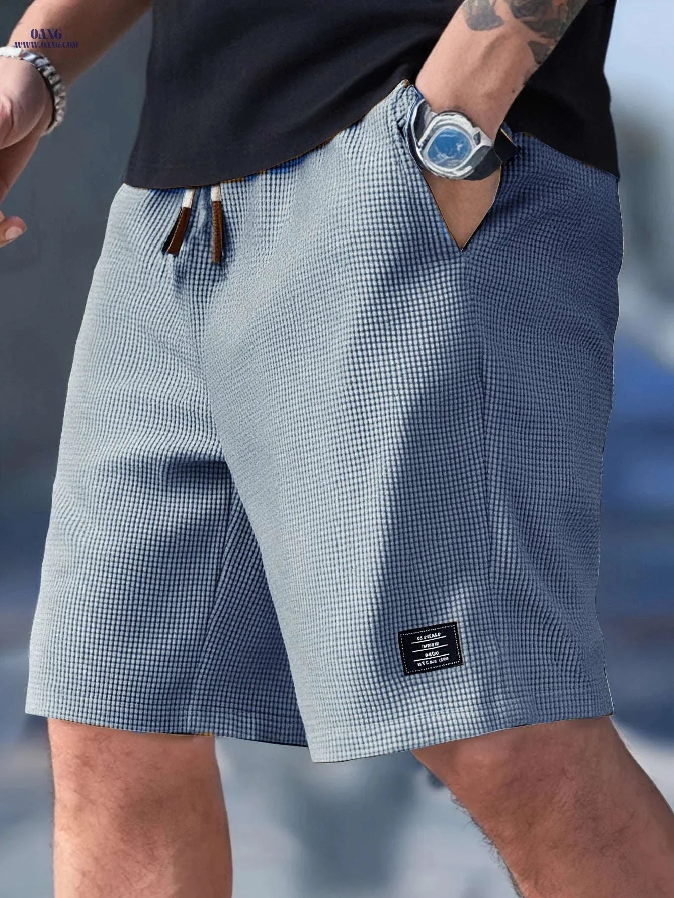 Men's Textured Woven Casual Shorts - Perfect for Everyday Outings